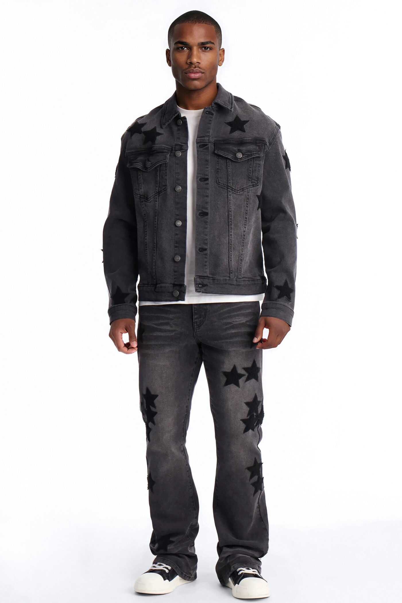 Stacked Skinny Flare Stellar Jean - Black Wash