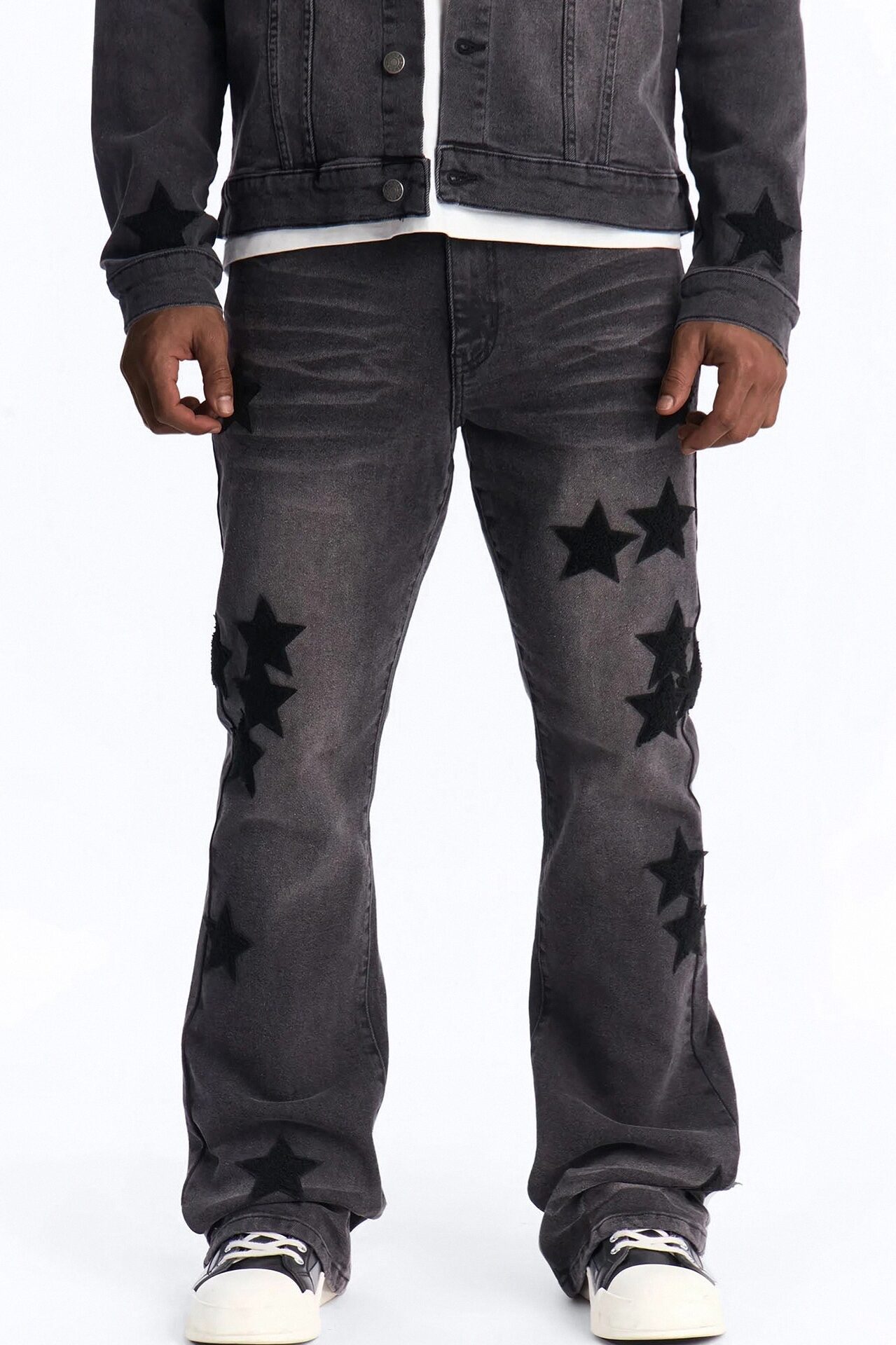 Stacked Skinny Flare Stellar Jean - Black Wash