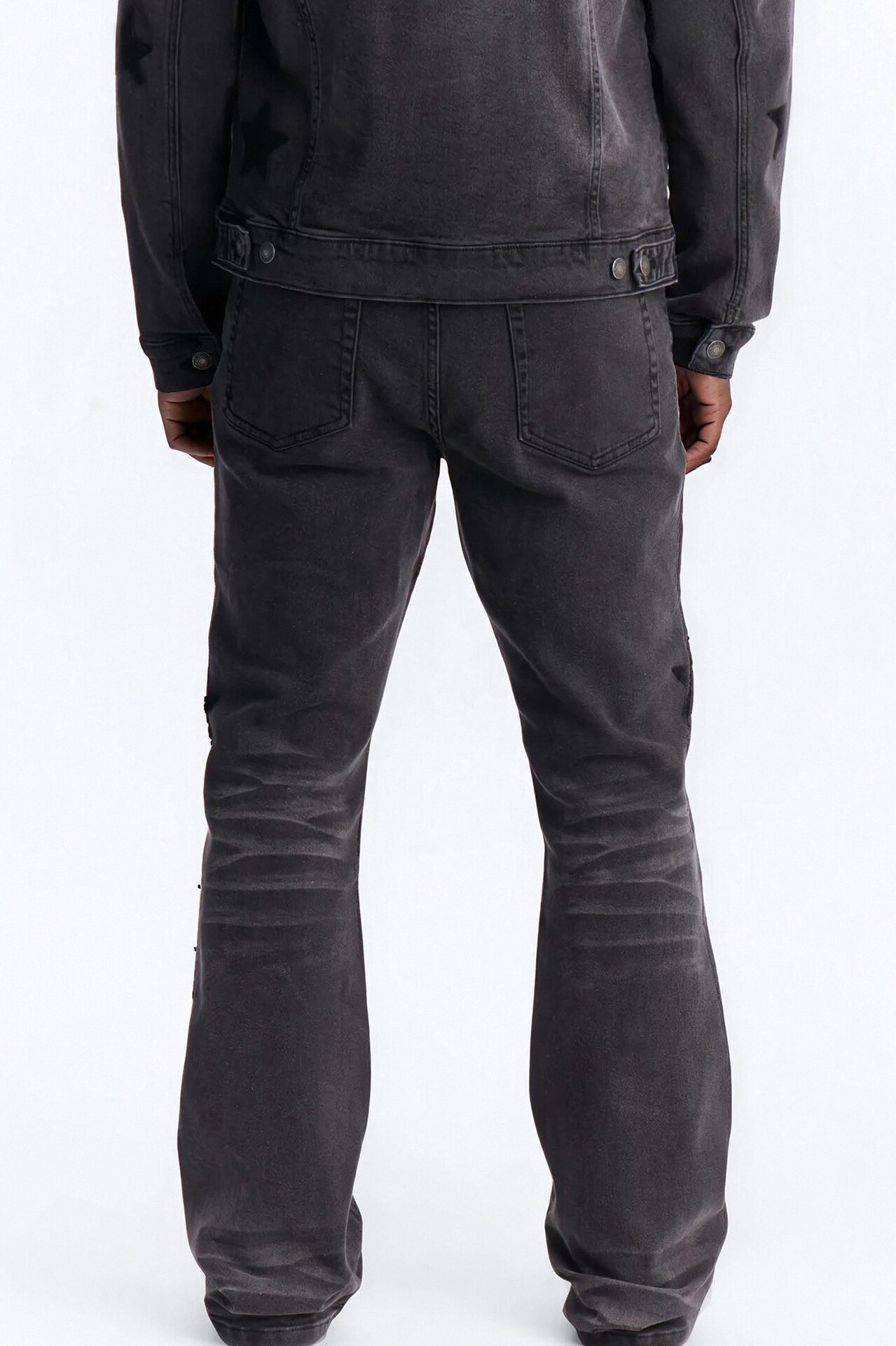 Stacked Skinny Flare Stellar Jean - Black Wash