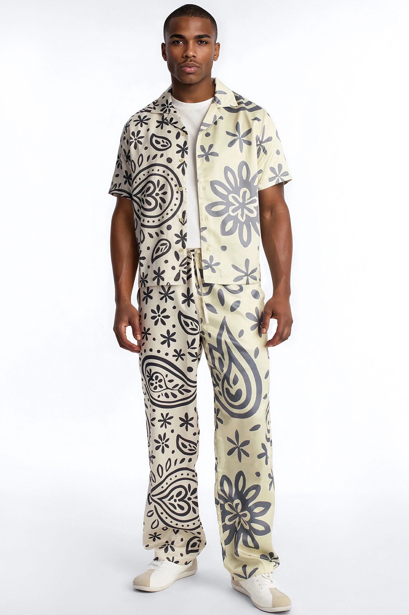 Noxos Straight Pants - Natural
