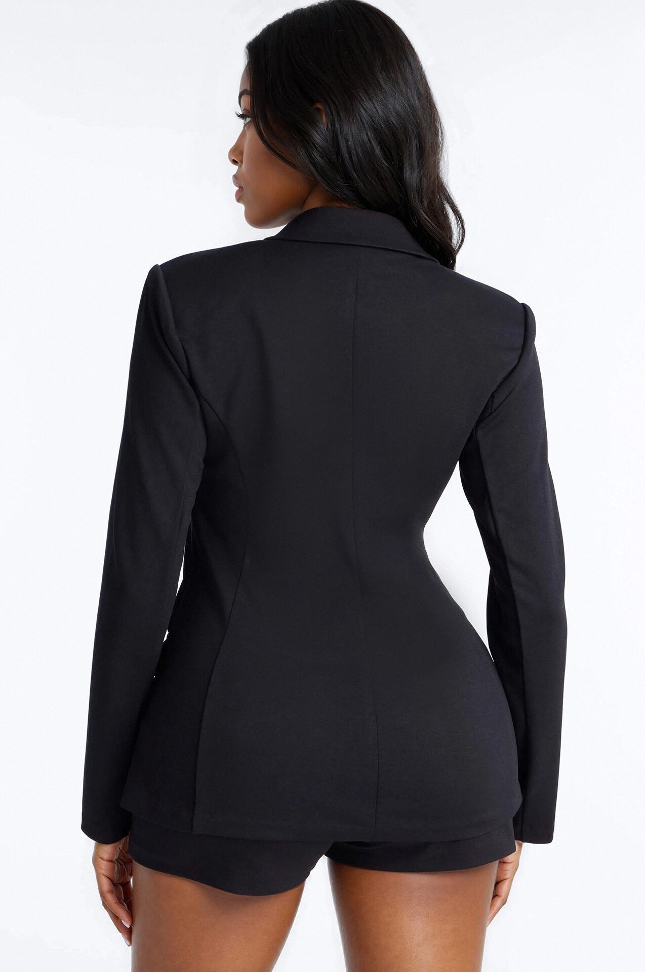 Bright Intentions Blazer Short Set - Black