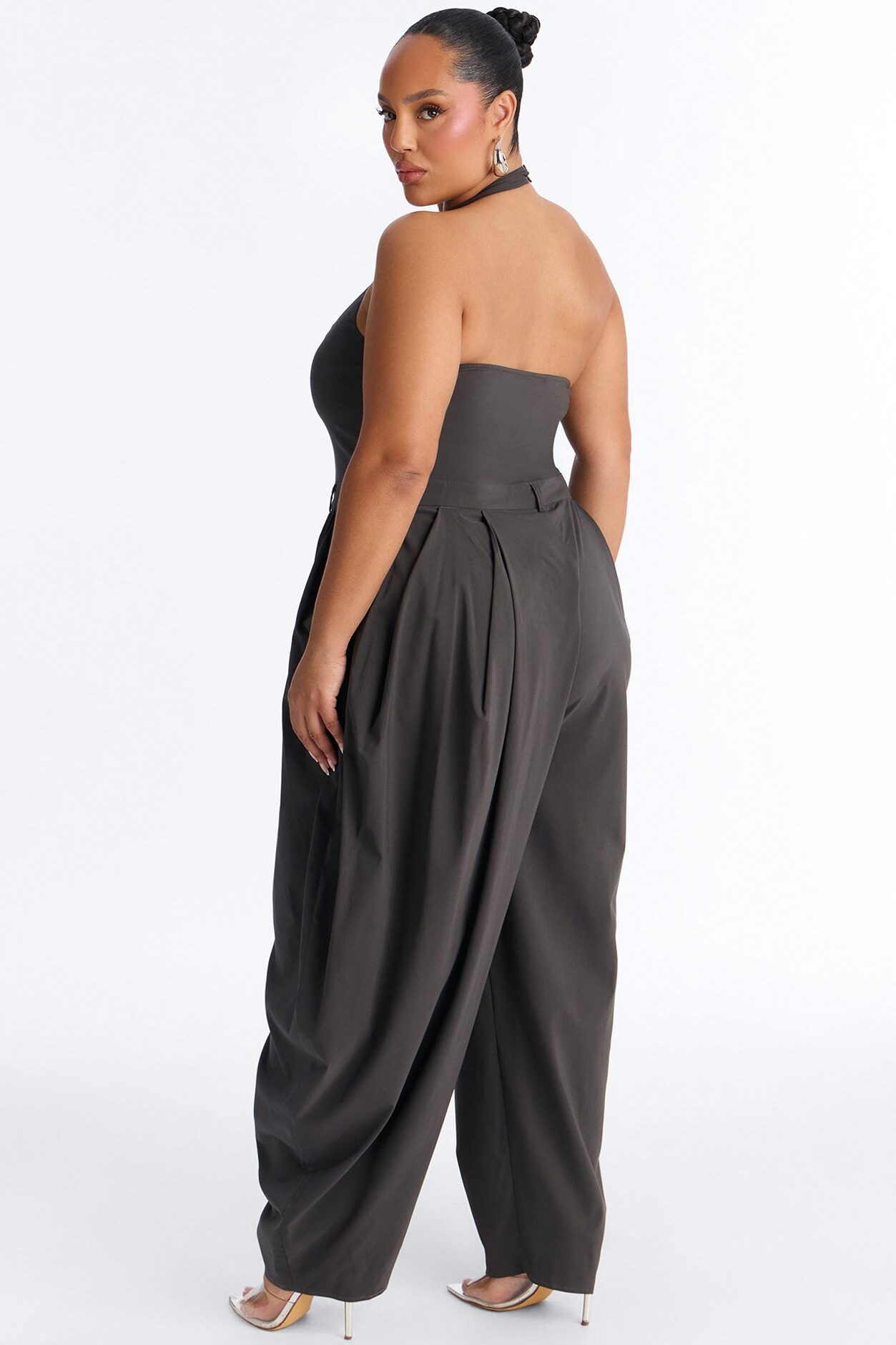 Alyssia Balloon Leg Jumpsuit - Charcoal
