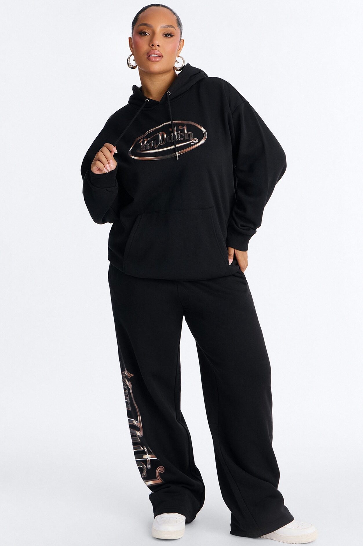 Von Dutch Motion Fleece Hoodie - Black