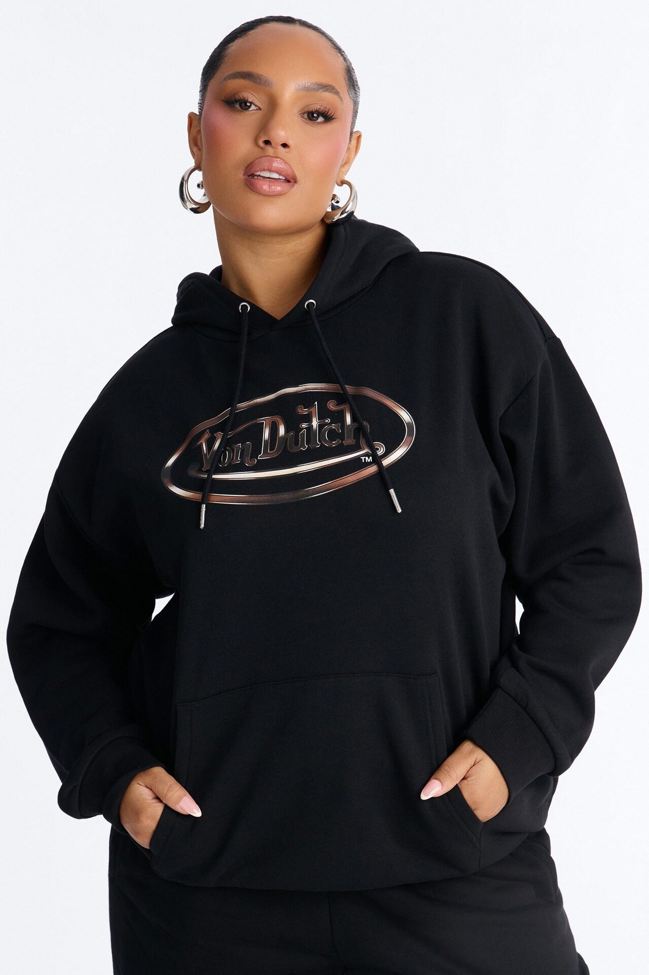 Von Dutch Motion Fleece Hoodie - Black
