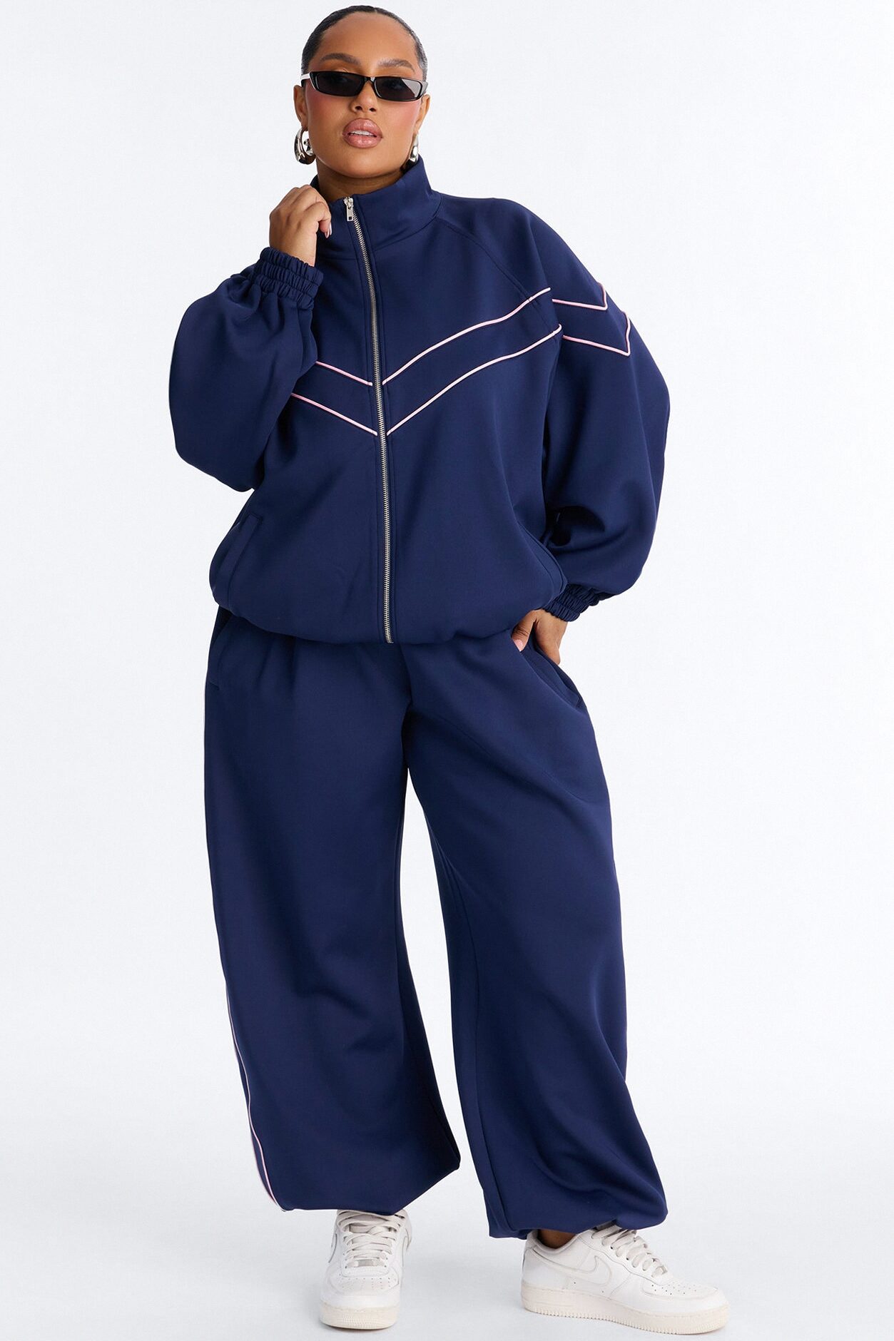 Track Record Pant Set - Navy