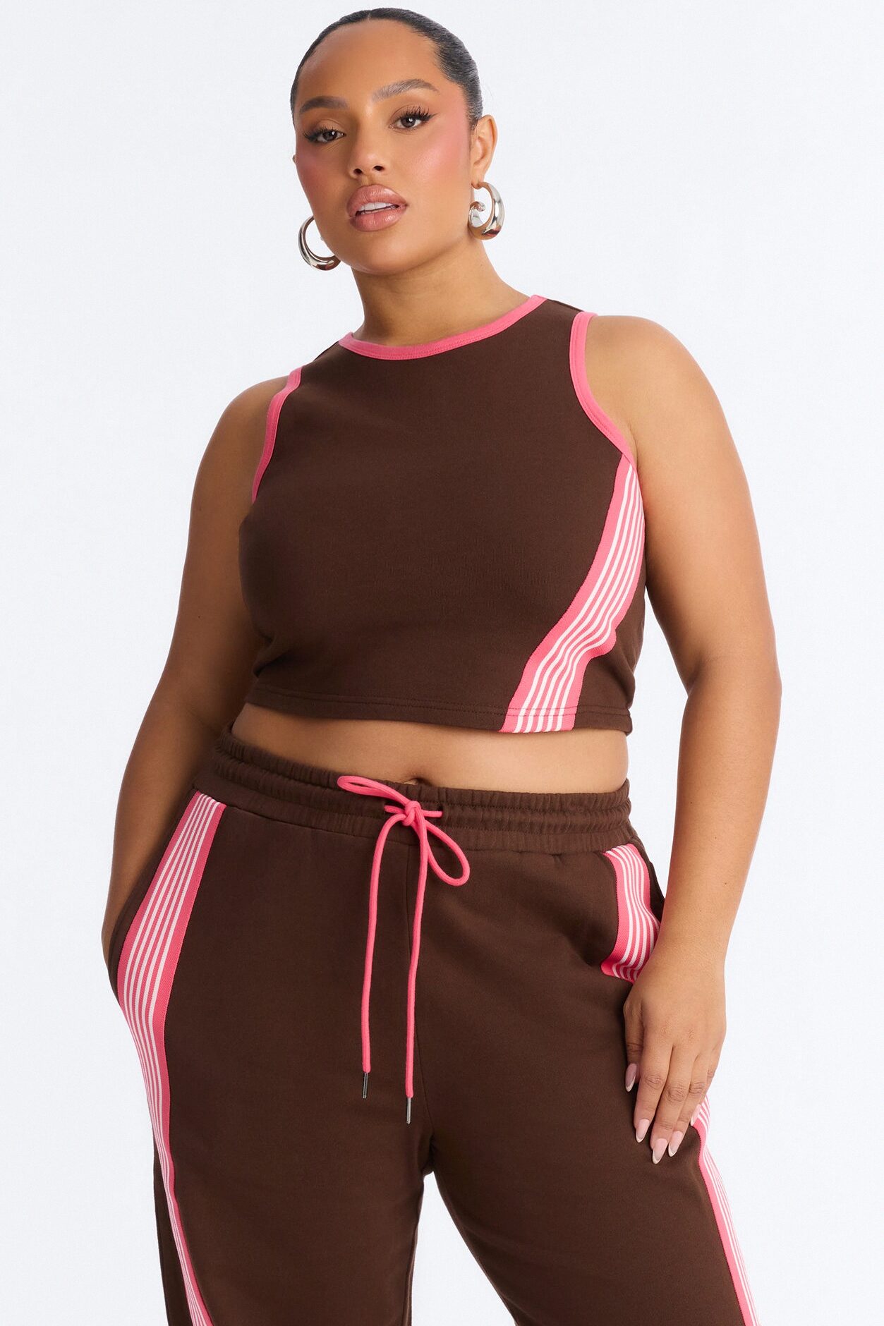 Varsity Babe Pant Set - Chocolate