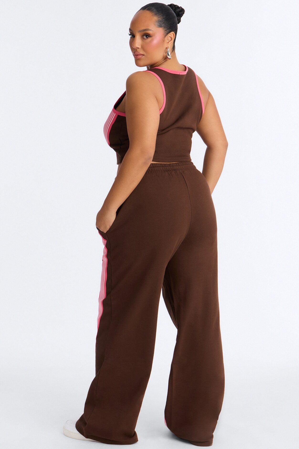 Varsity Babe Pant Set - Chocolate