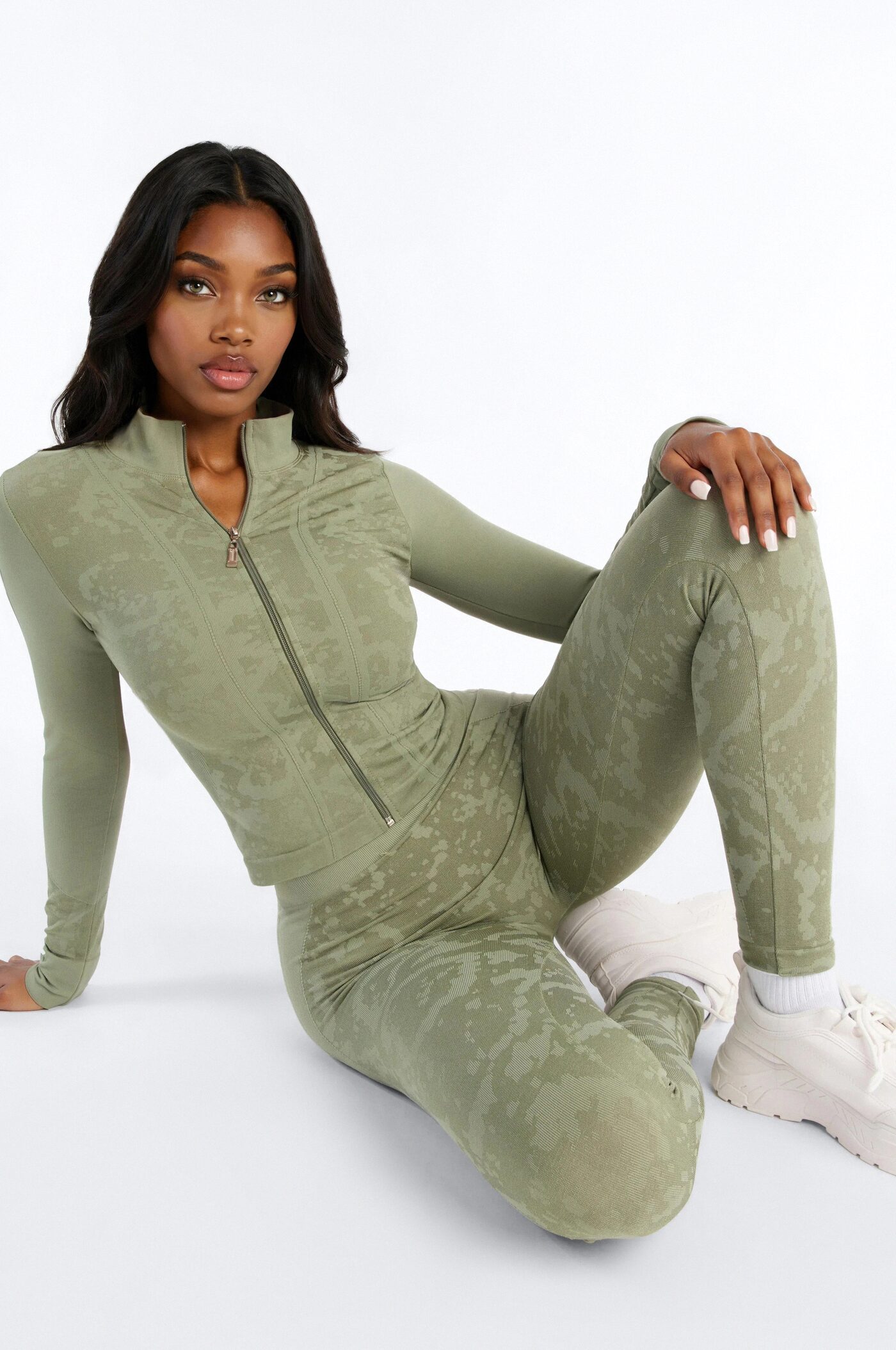 Weekend Errands Seamless Legging Set - Olive
