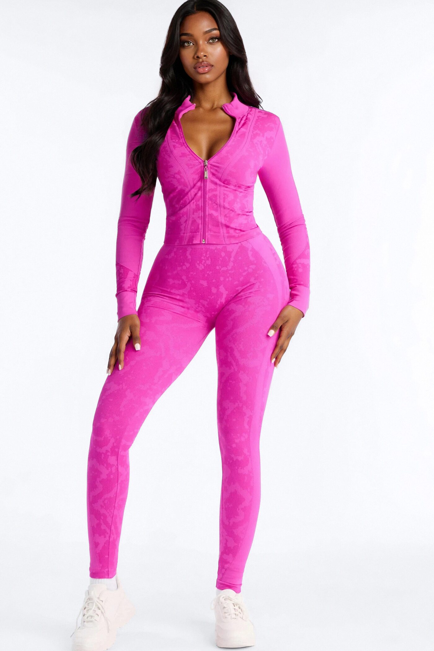 Weekend Errands Seamless Legging Set - Fuchsia