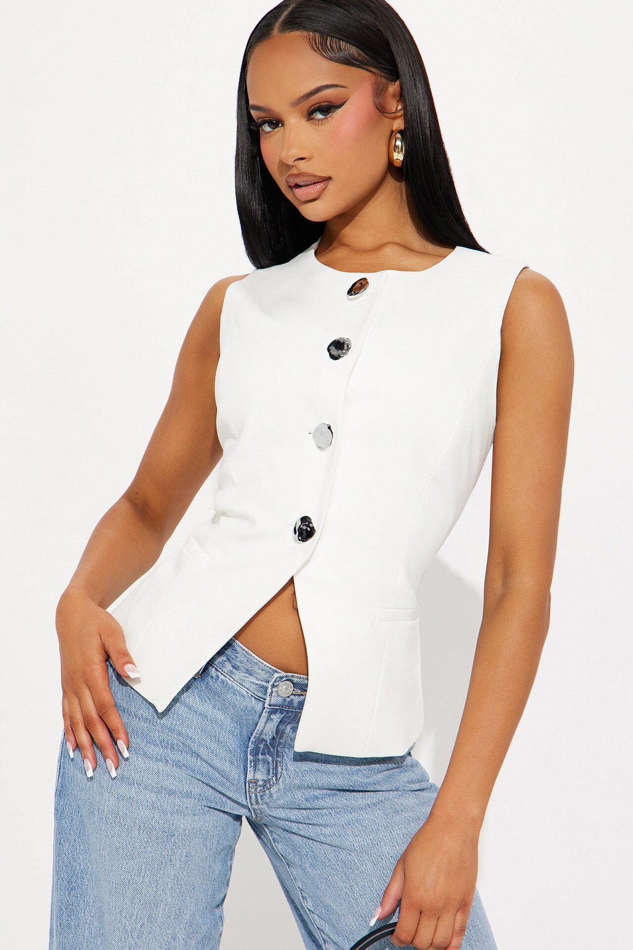 Written Love Letter Vest - White