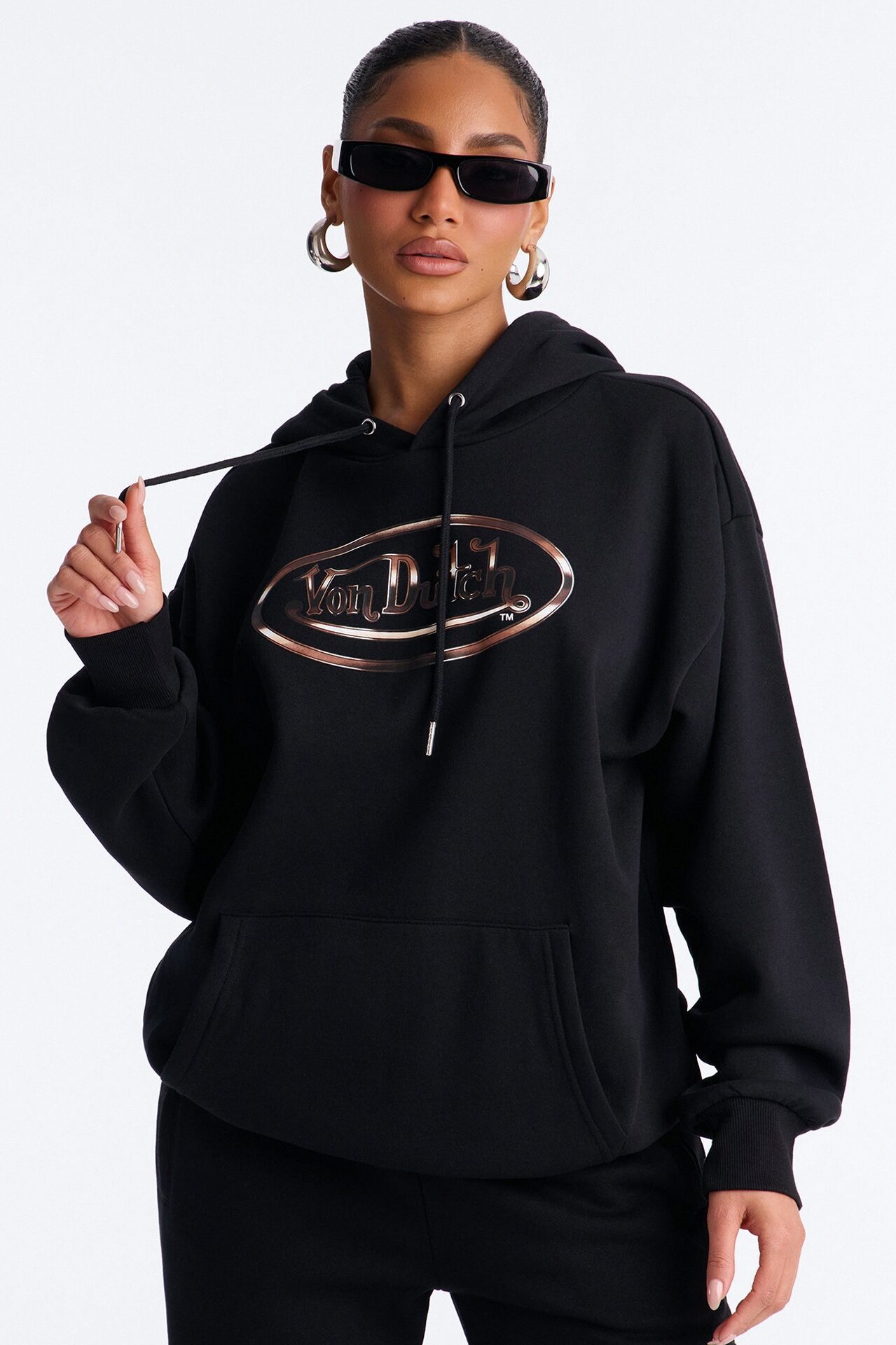 Von Dutch Motion Fleece Hoodie - Black