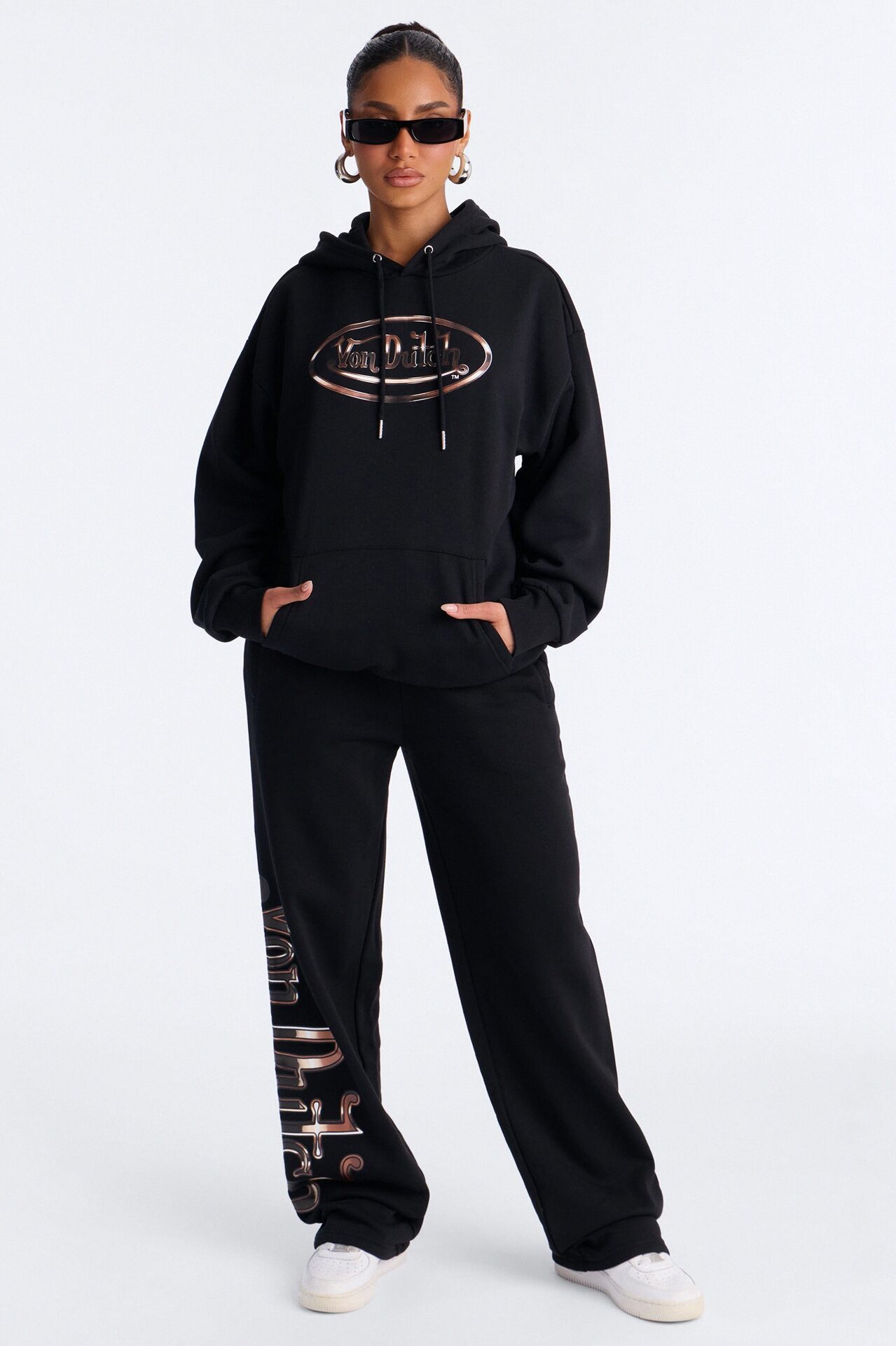 Von Dutch Motion Fleece Hoodie - Black