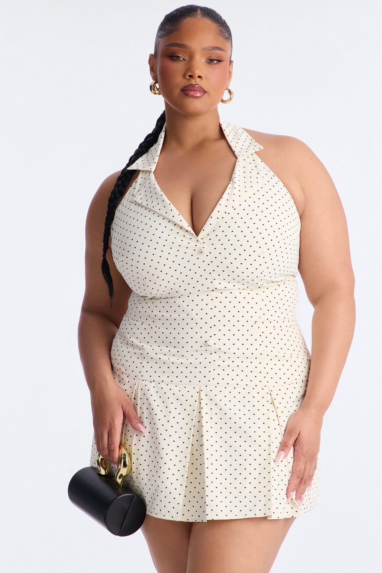 You Have My Heart Sleeveless Mini Dress - Off White