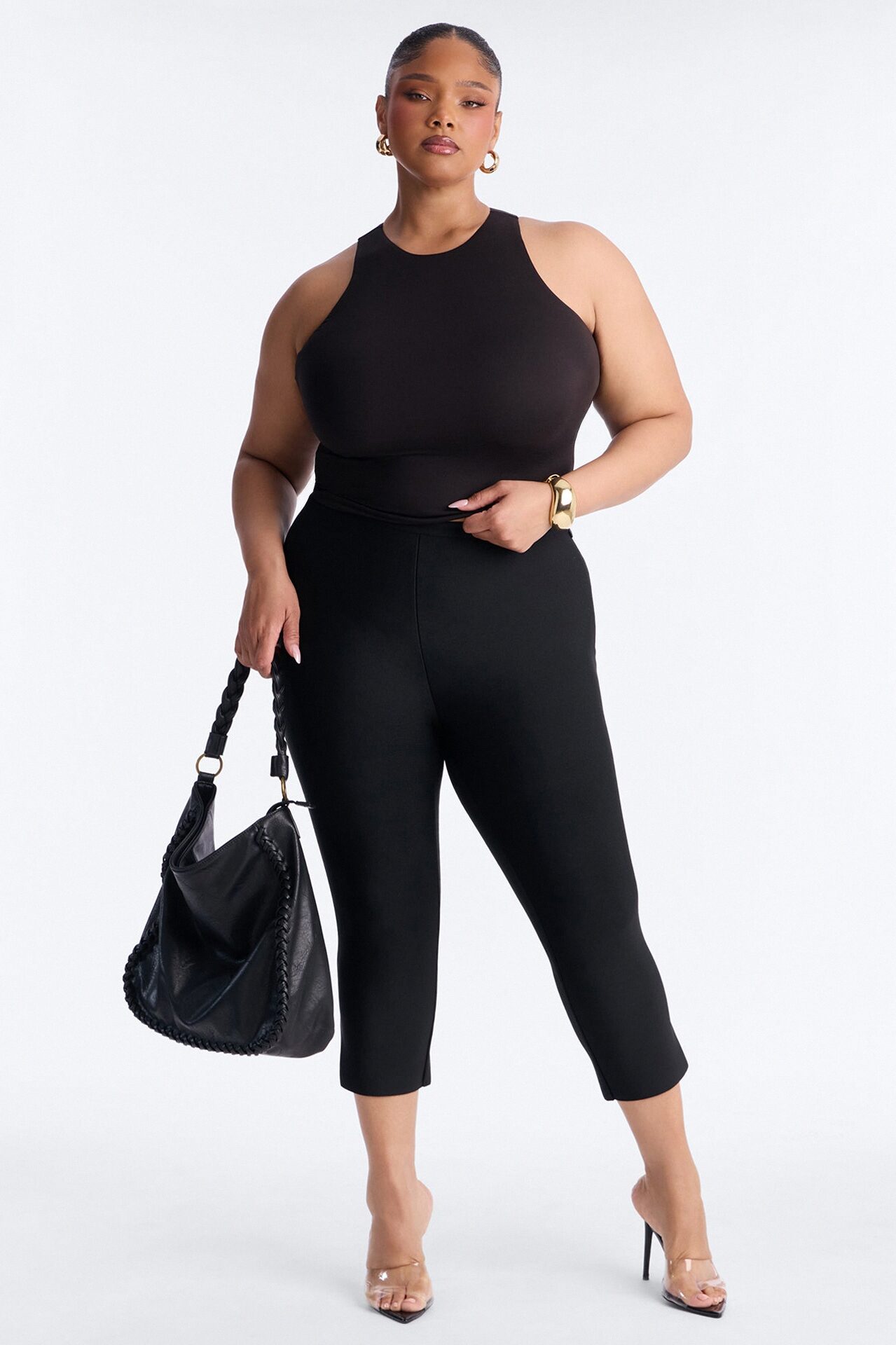 Jamie Double Lined Tank Top - Black