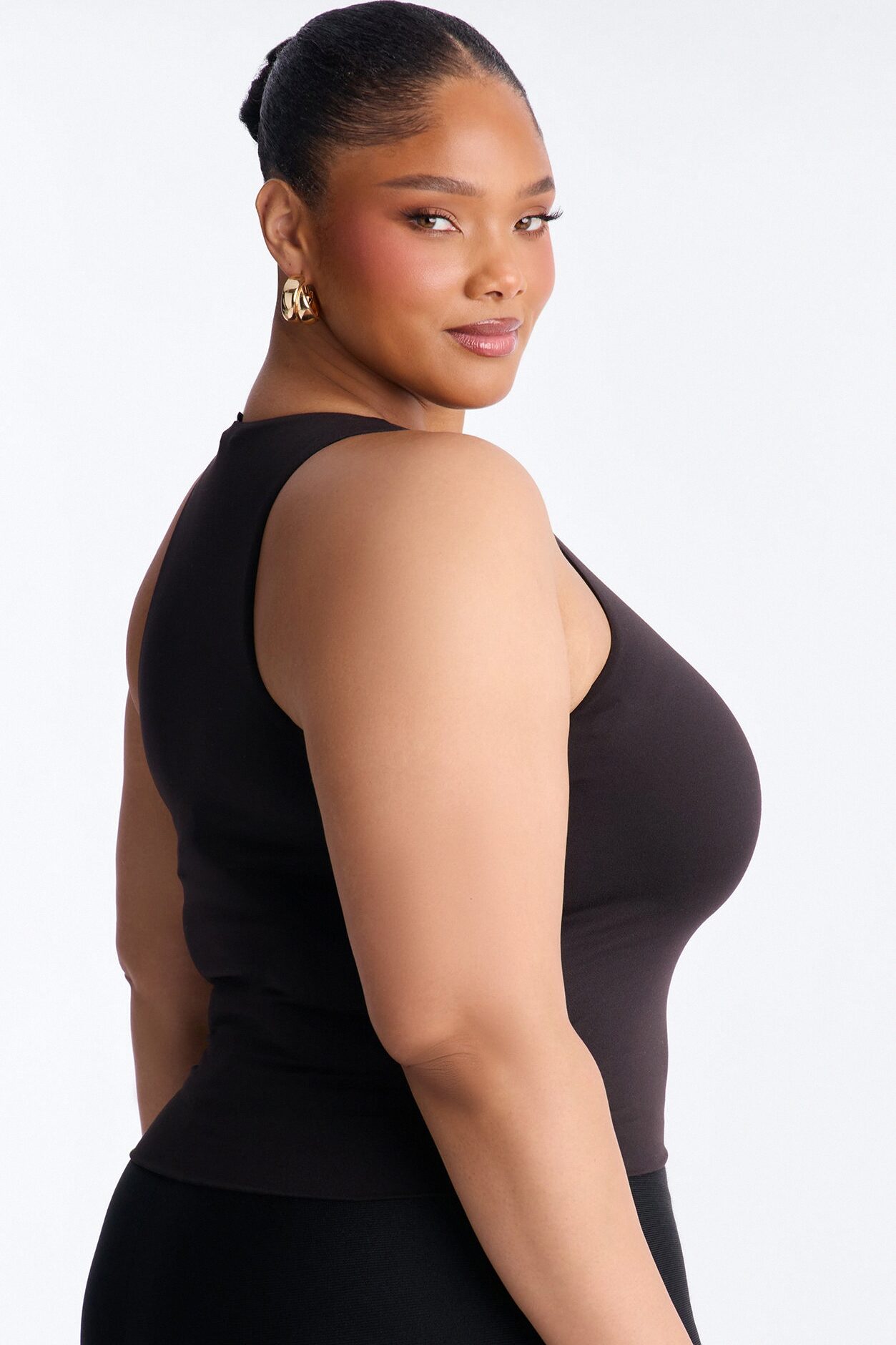 Jamie Double Lined Tank Top - Black