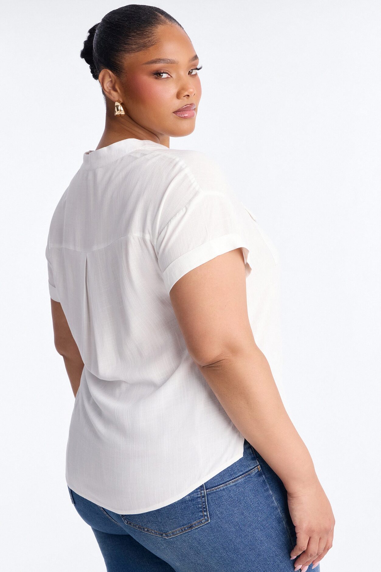 Always Carried Away Linen Top - Off White