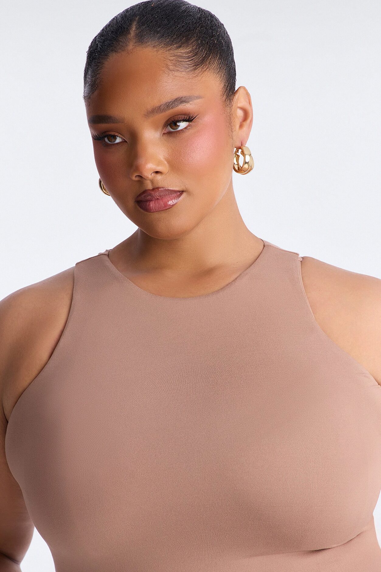 Jamie Double Lined Tank Top - Taupe