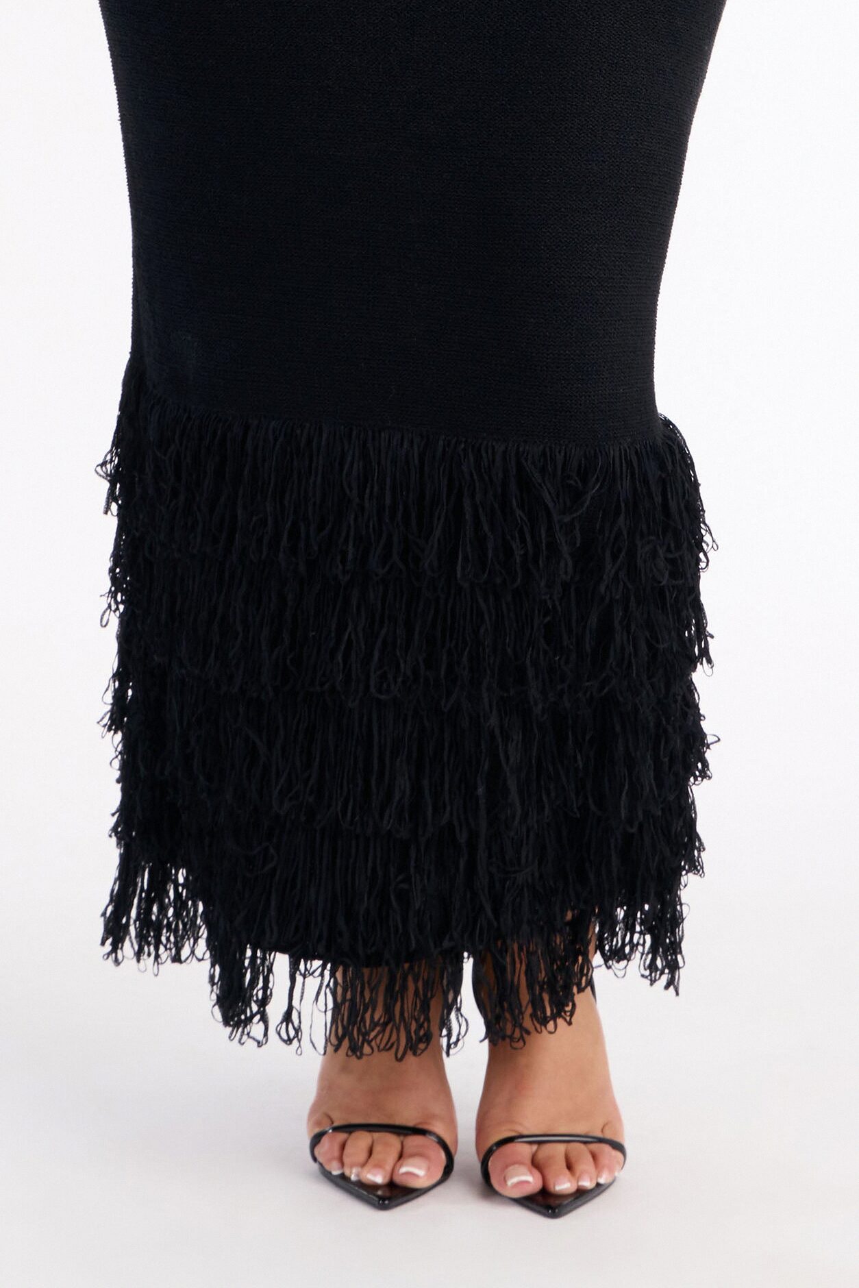 Delany Long Sleeve Knit Maxi Dress - Black
