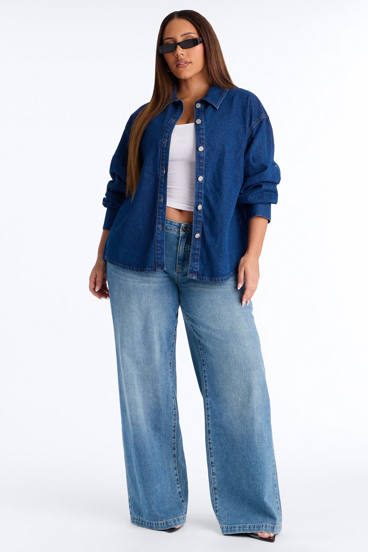Myra Oversized Denim Shirt - Indigo