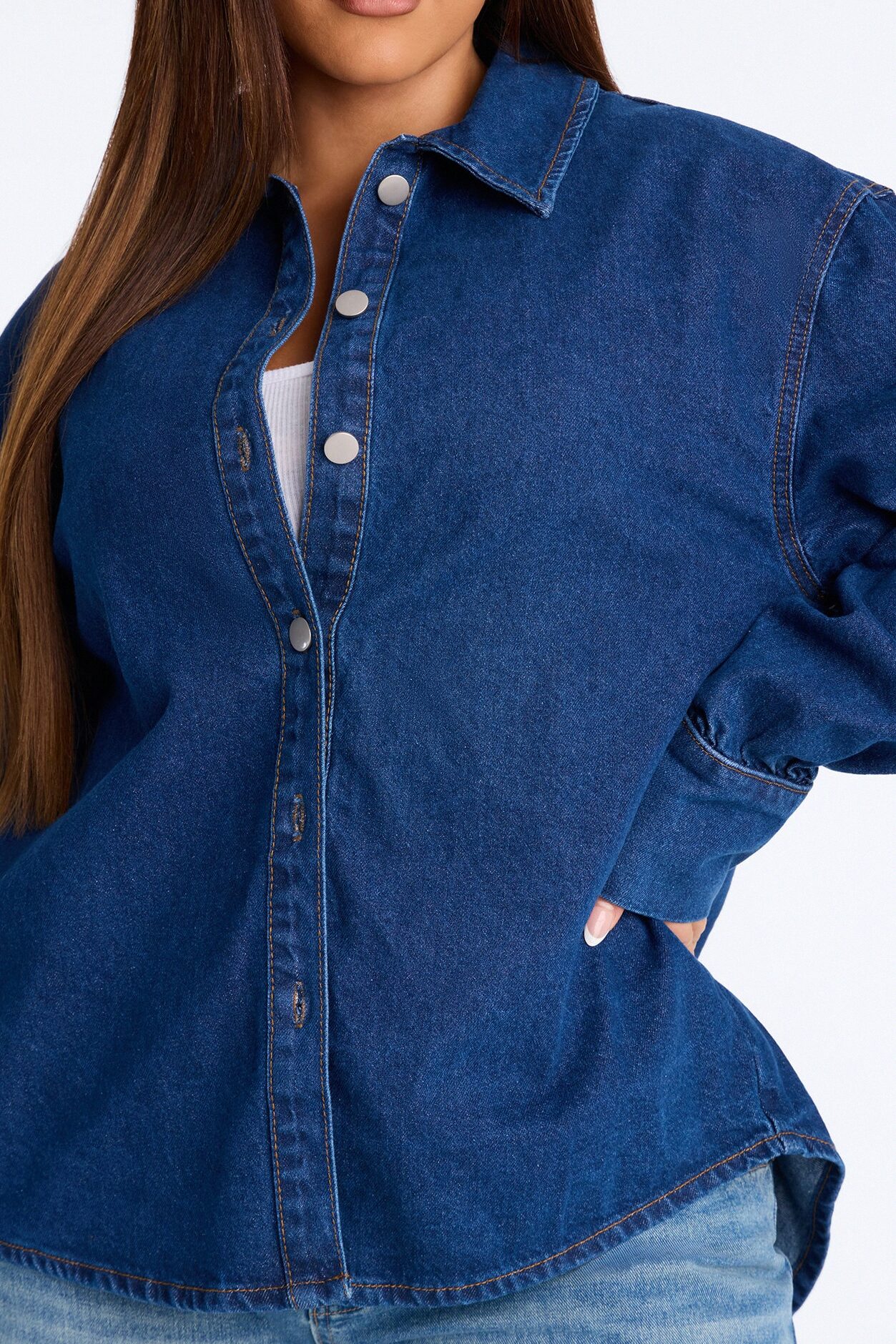 Myra Oversized Denim Shirt - Indigo