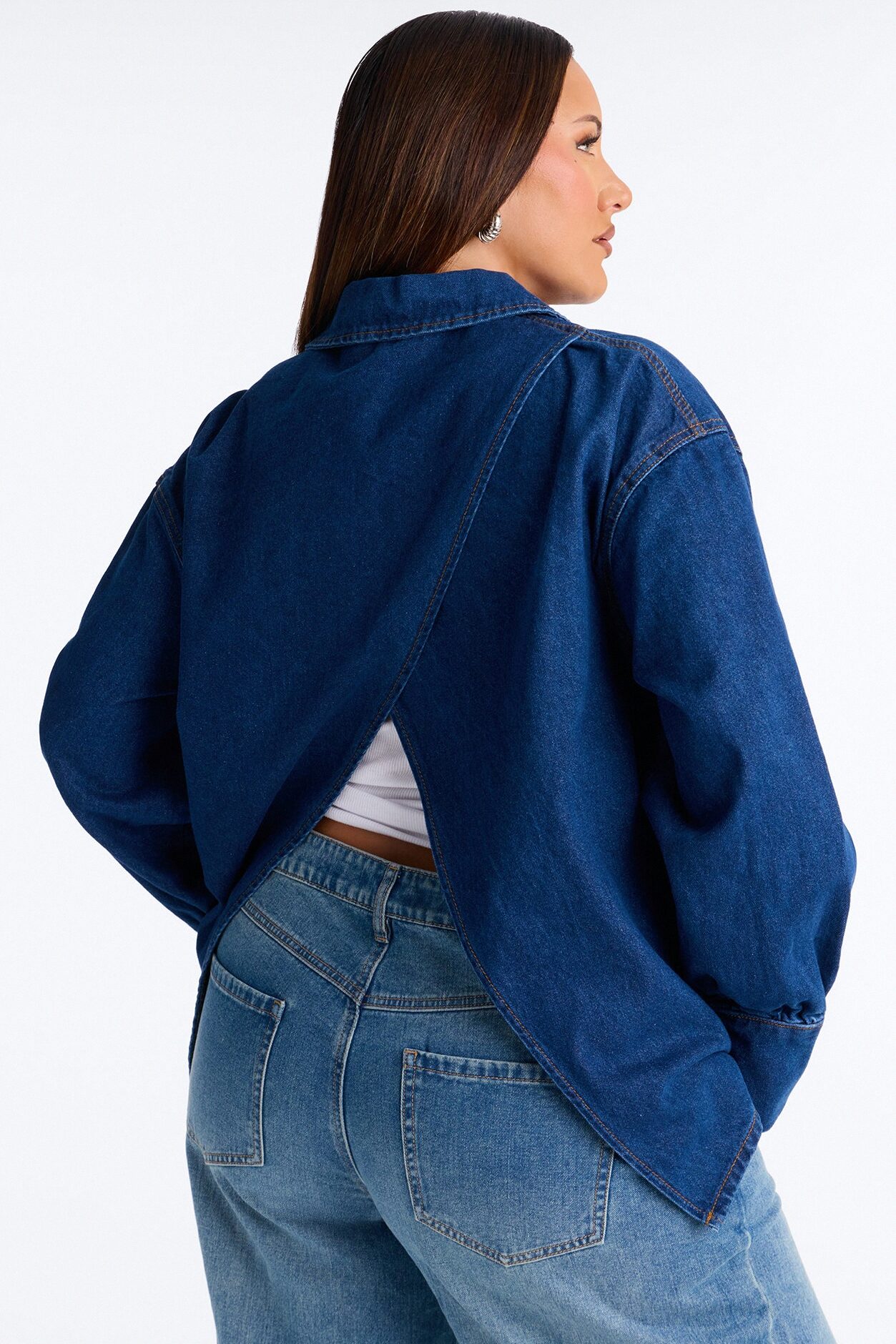 Myra Oversized Denim Shirt - Indigo