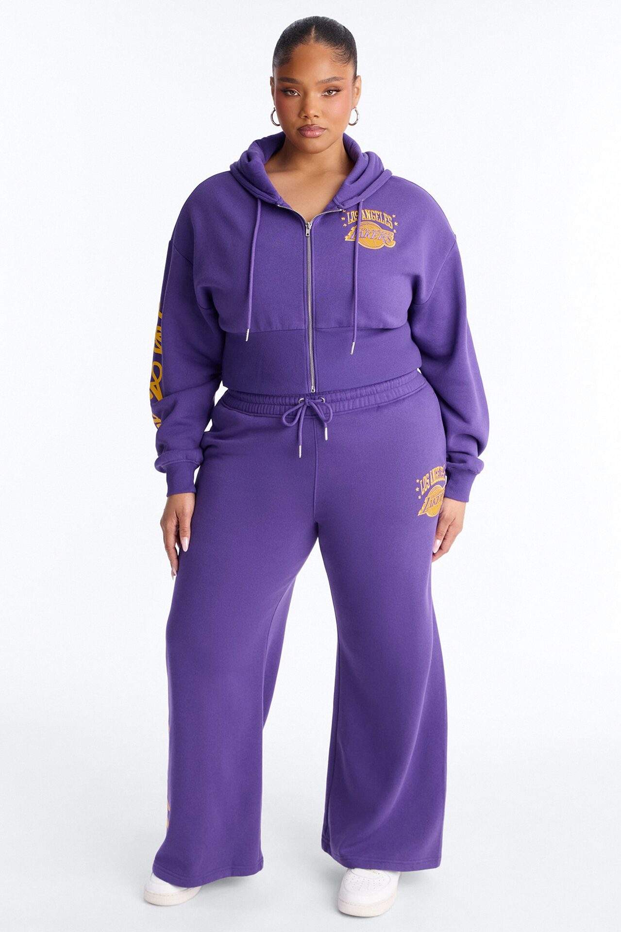 NBA LA Lakers Fleece Wide Leg Pants - Purple