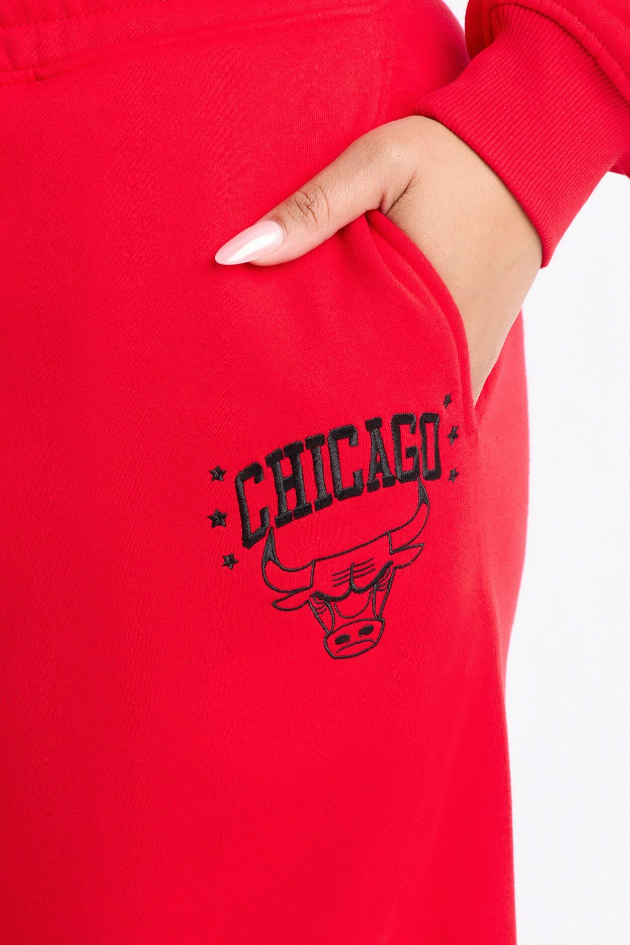 NBA Chicago Bulls Fleece Wide Leg Pants - Red