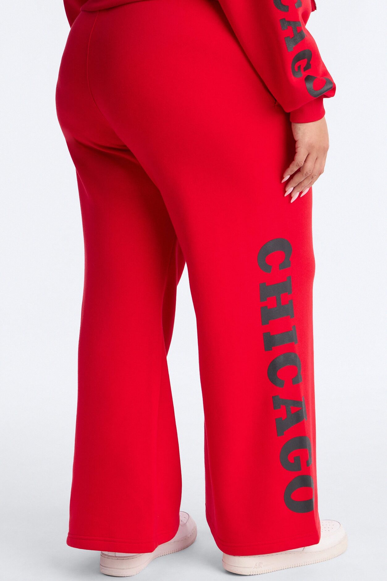 NBA Chicago Bulls Fleece Wide Leg Pants - Red