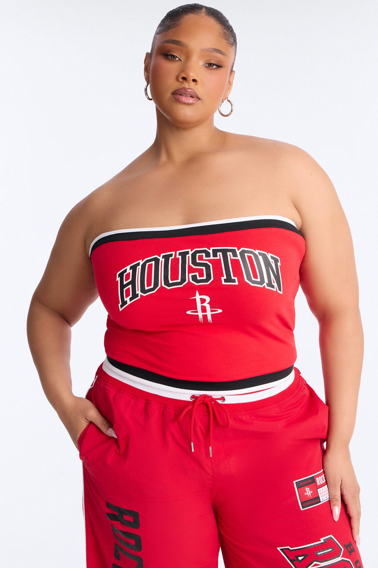 NBA Houston Rockets Patchwork Tube Top - Red