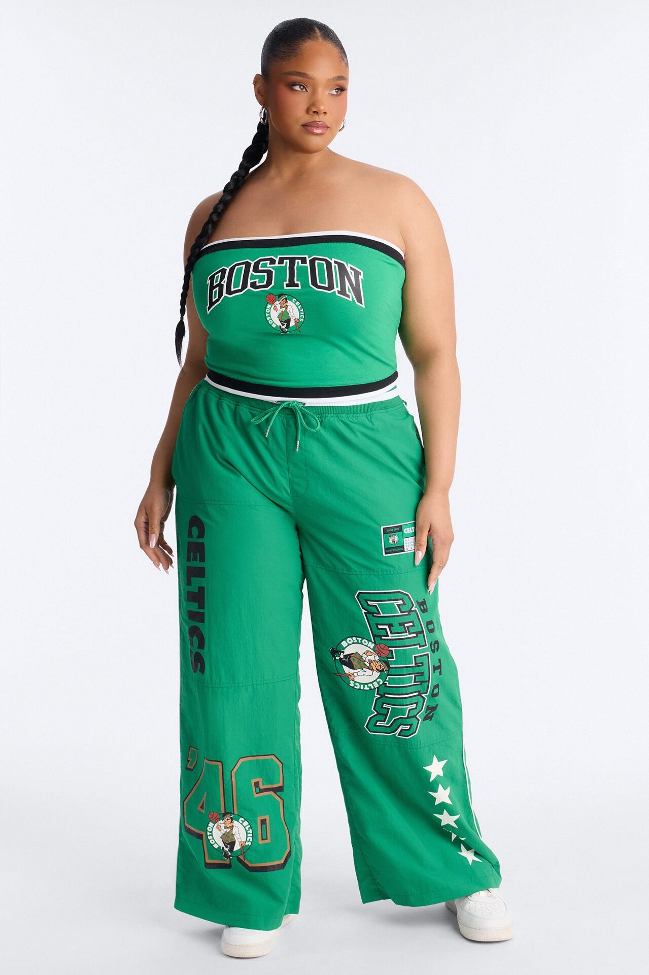 NBA Boston Celtics Patchwork Tube Top - Kelly Green