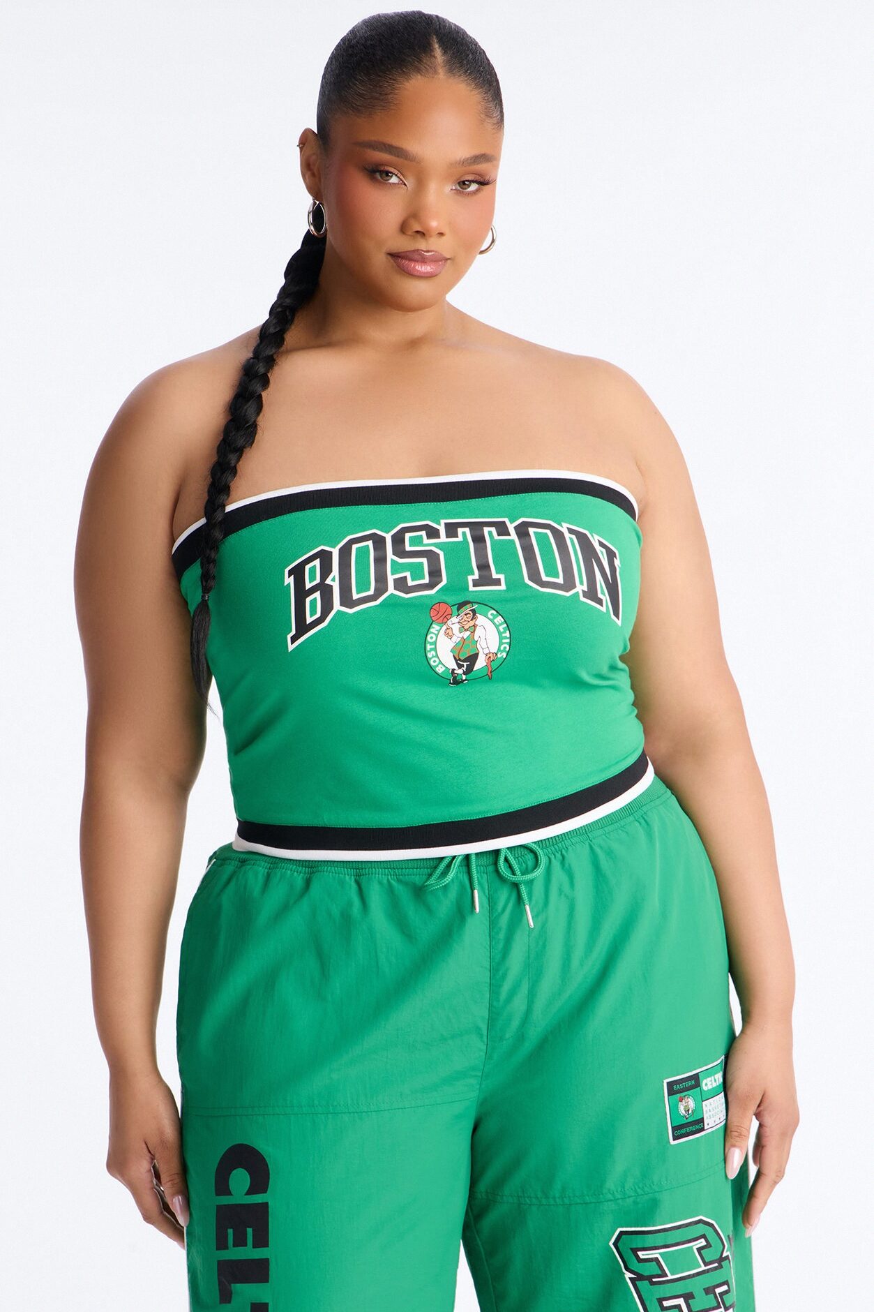 NBA Boston Celtics Patchwork Tube Top - Kelly Green