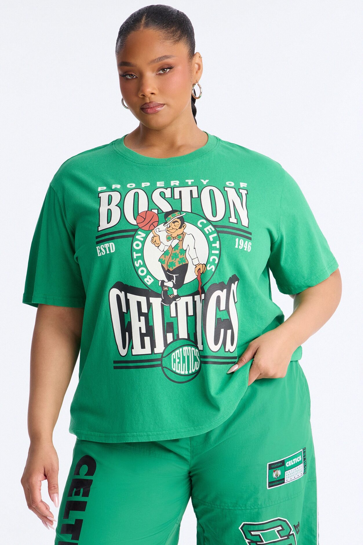 NBA Boston Celtics Washed Oversized Tee - Kelly Green