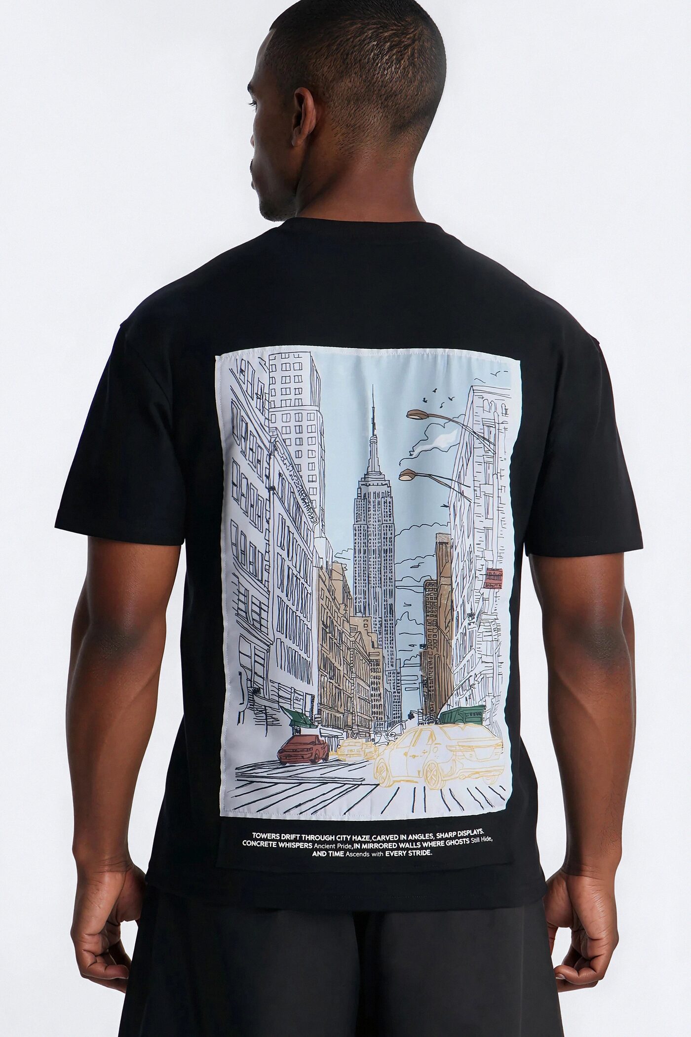 Busy Streets Of NYC Short Sleeve Tee - Black