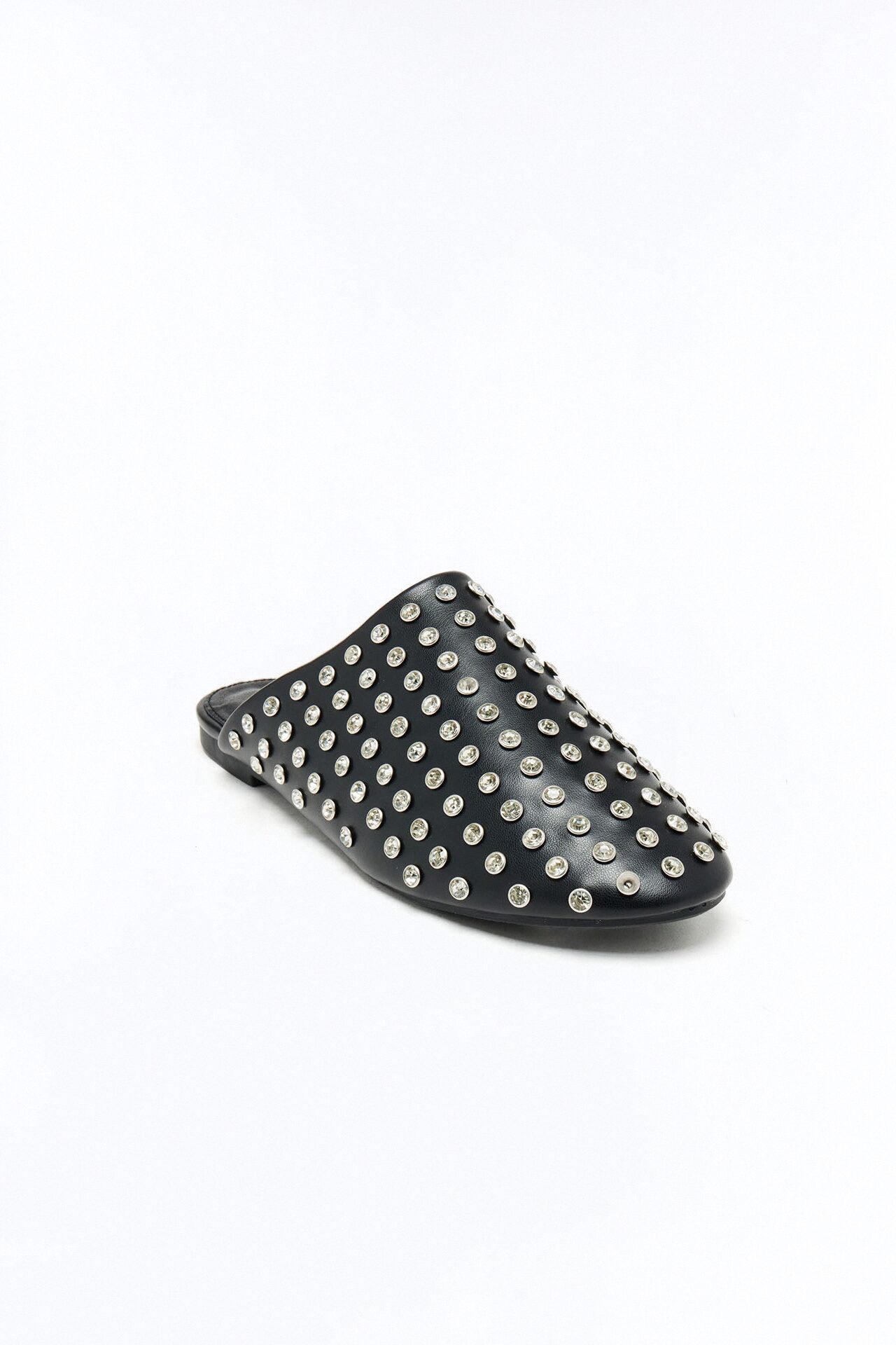 Una Rhinestone Flats - Black