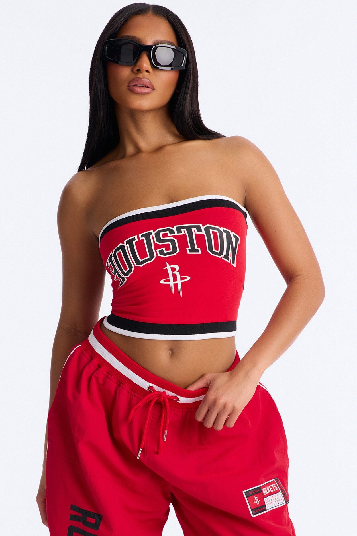 NBA Houston Rockets Patchwork Tube Top - Red