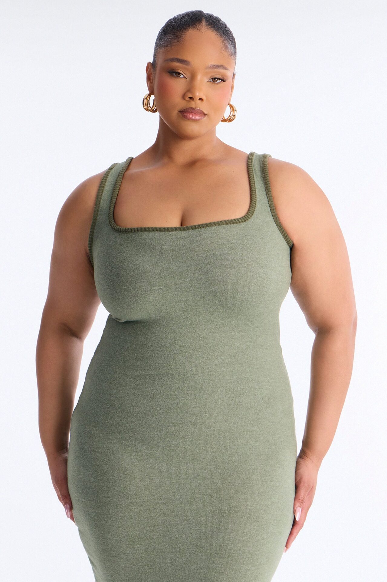 Literally No Maxi Dress Set - Olive