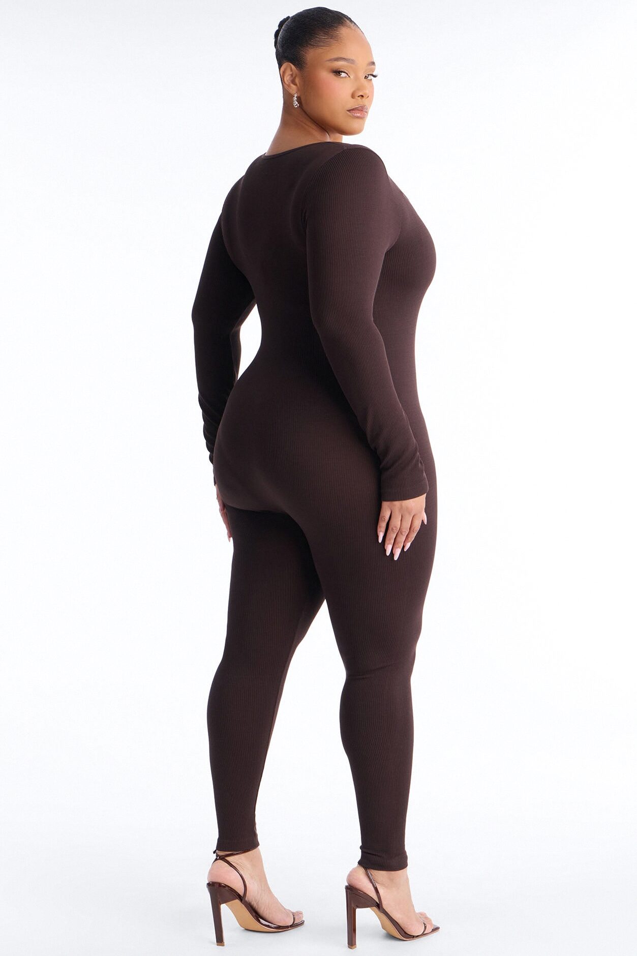 Giada Seamless Jumpsuit - Chocolate