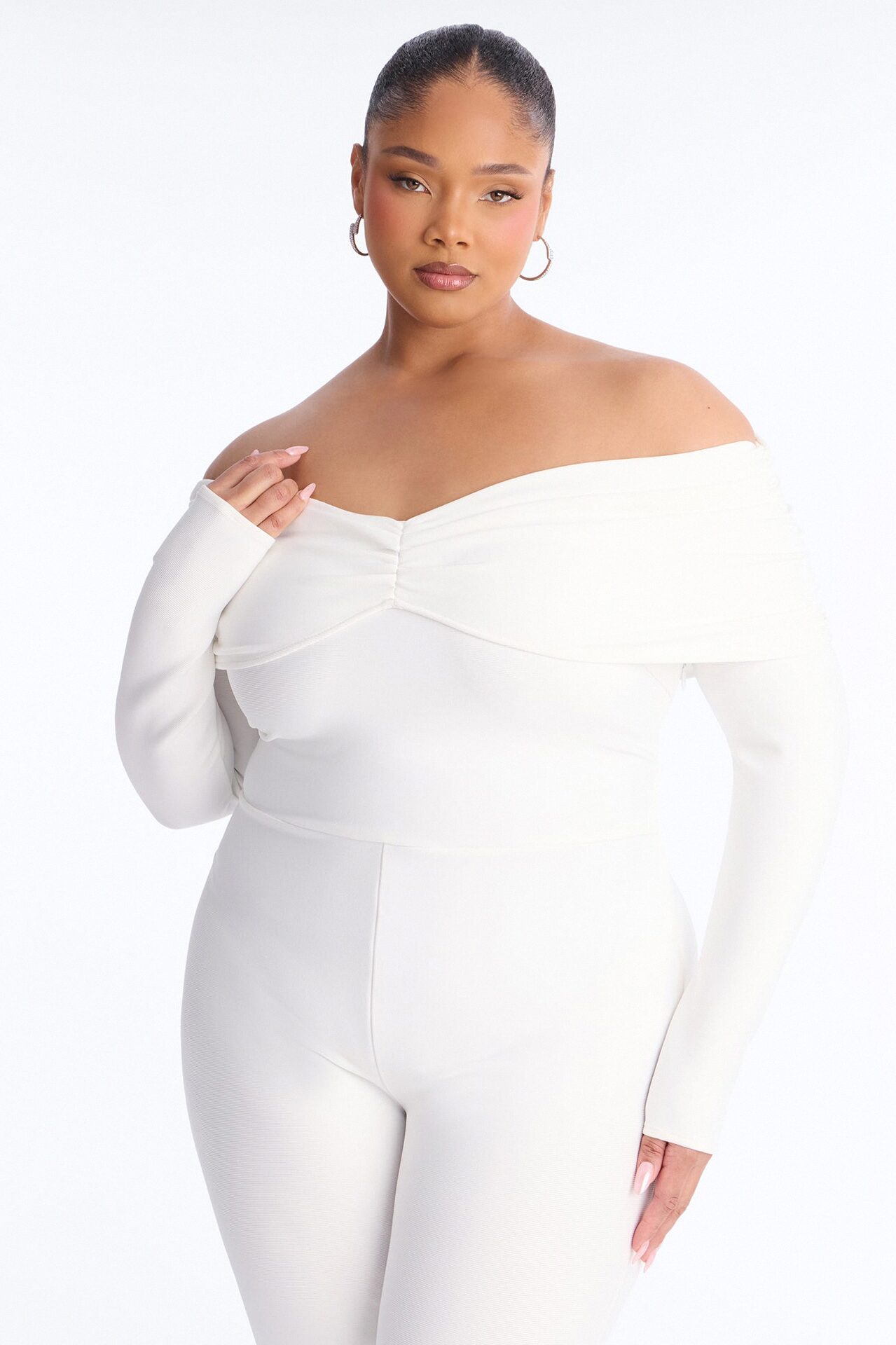 Robin Bandage Jumpsuit - White