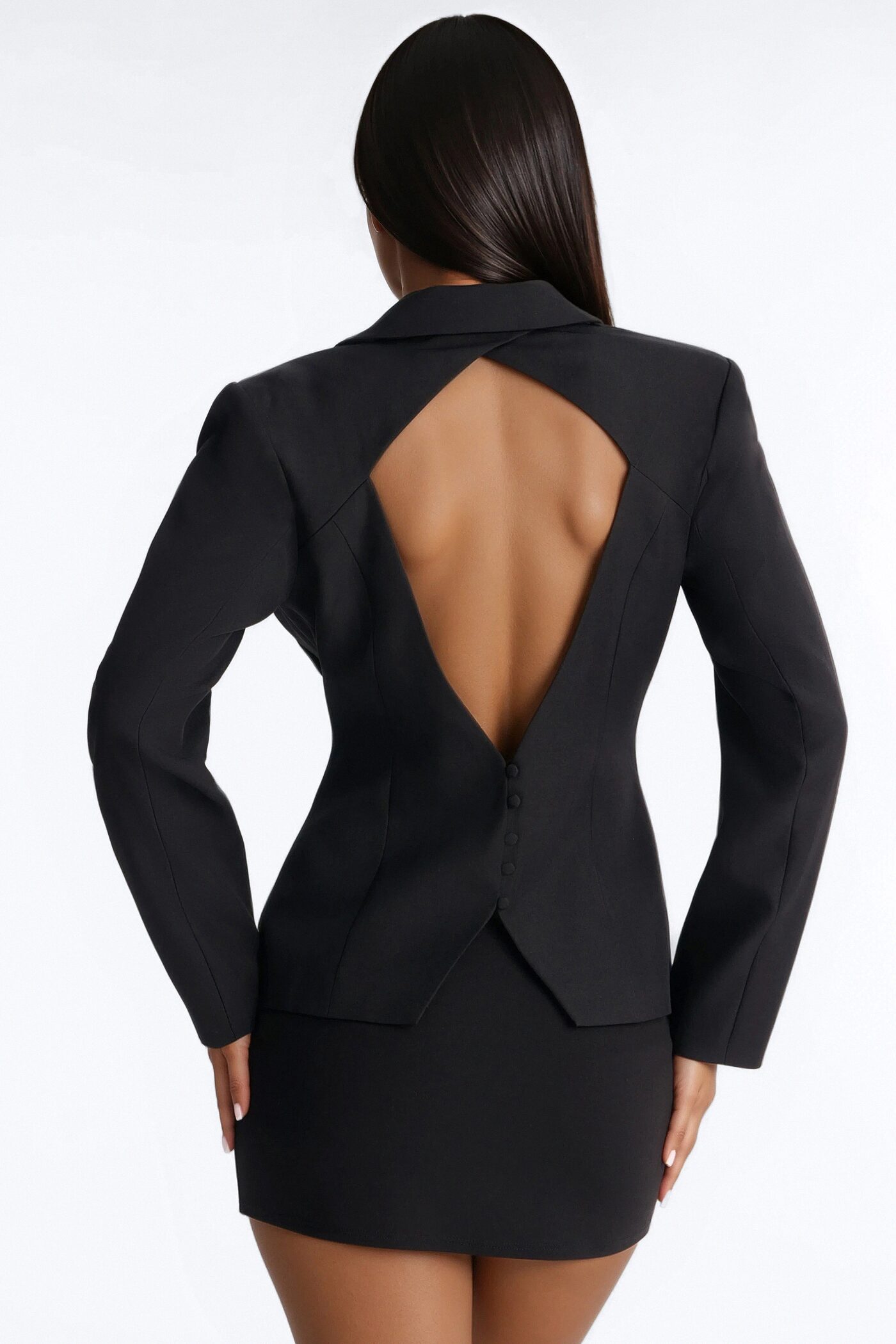 She Means Business Shoulder Pads Twill Top - Black