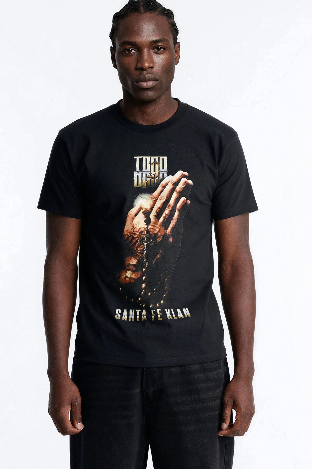 Santa Fe Klan Praying Hands Short Sleeve Tee - Black