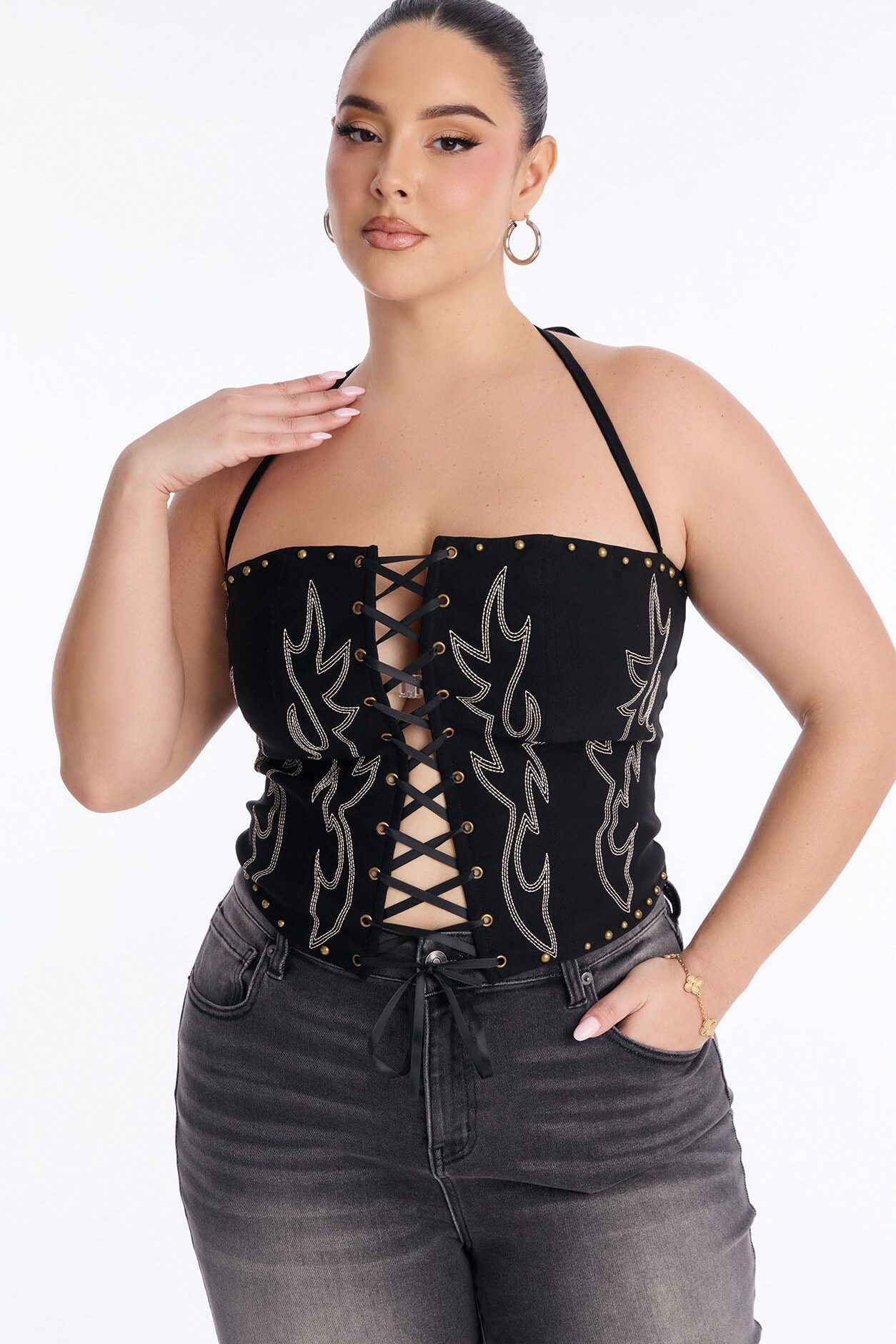 Desert Rider Corset Top - Black