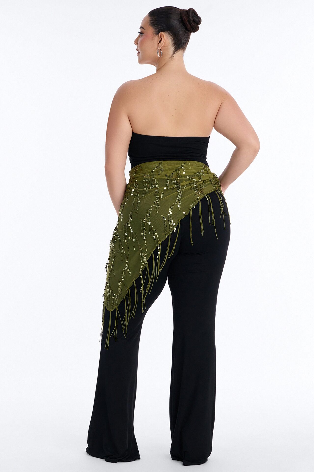 Avery Embellished 3 Piece Pant Set - Black