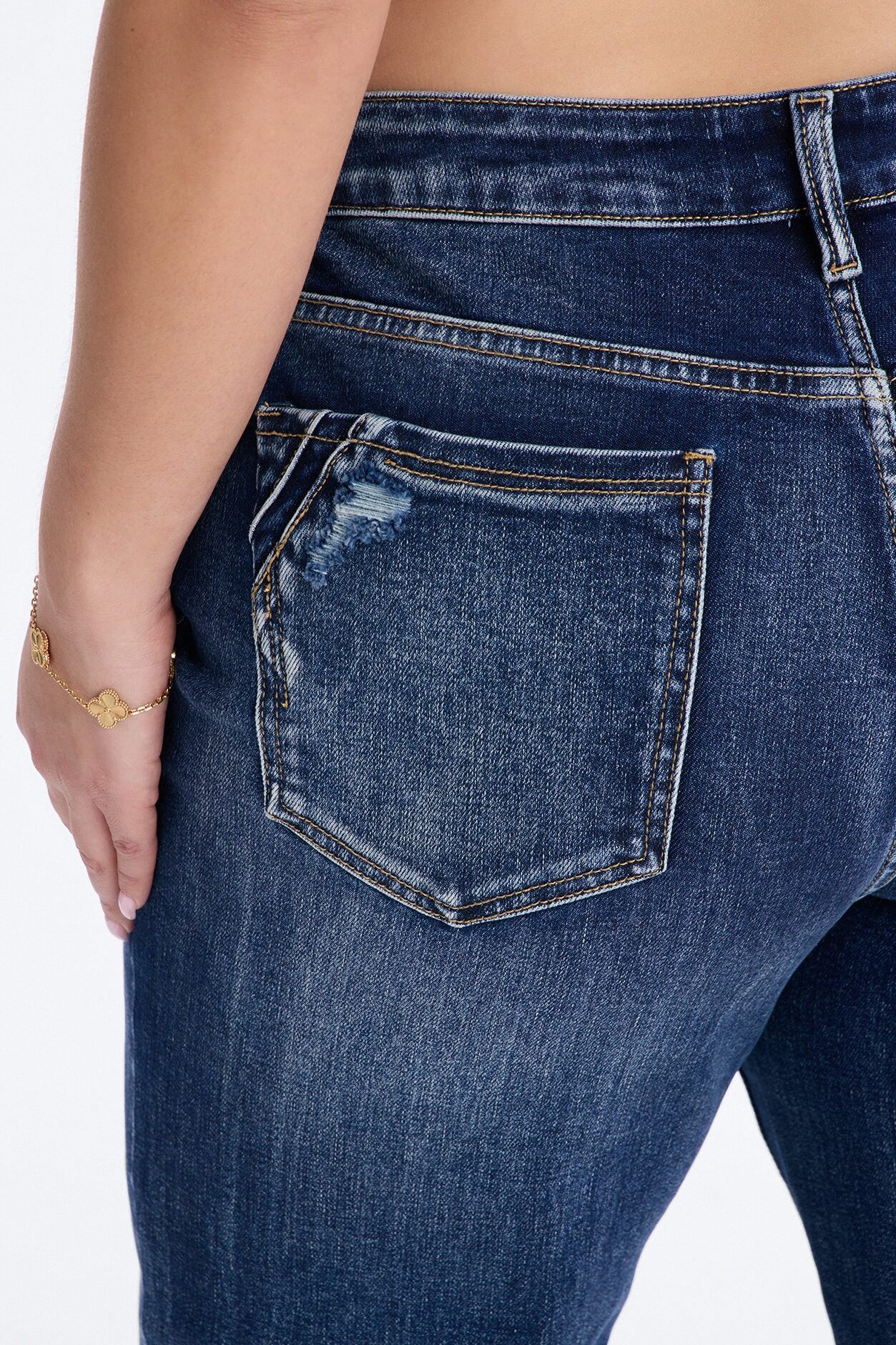 Meadow Lane Stretch Straight Leg Jeans - Medium Wash