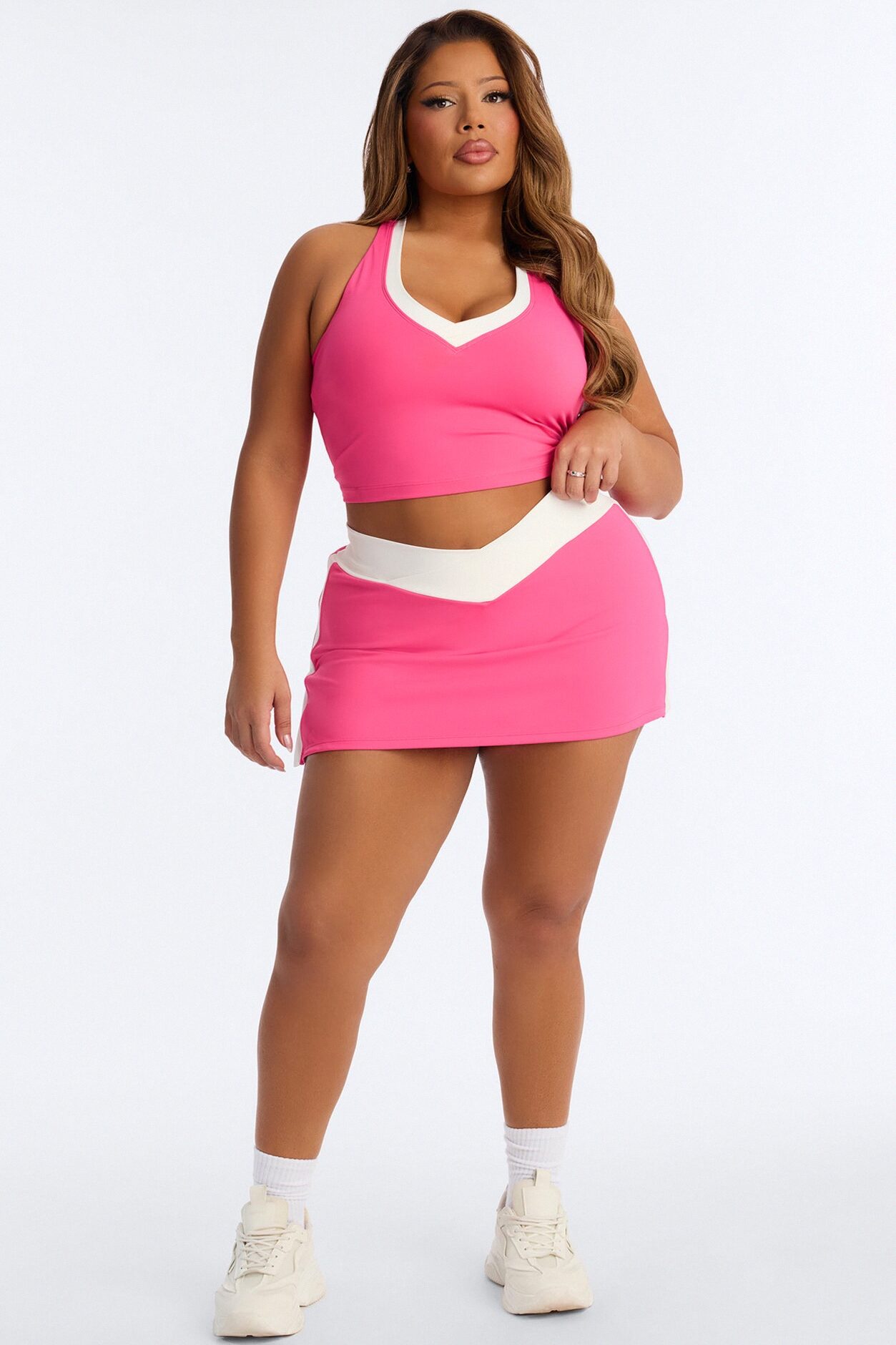Elena Racerback Skirt Set - Pink