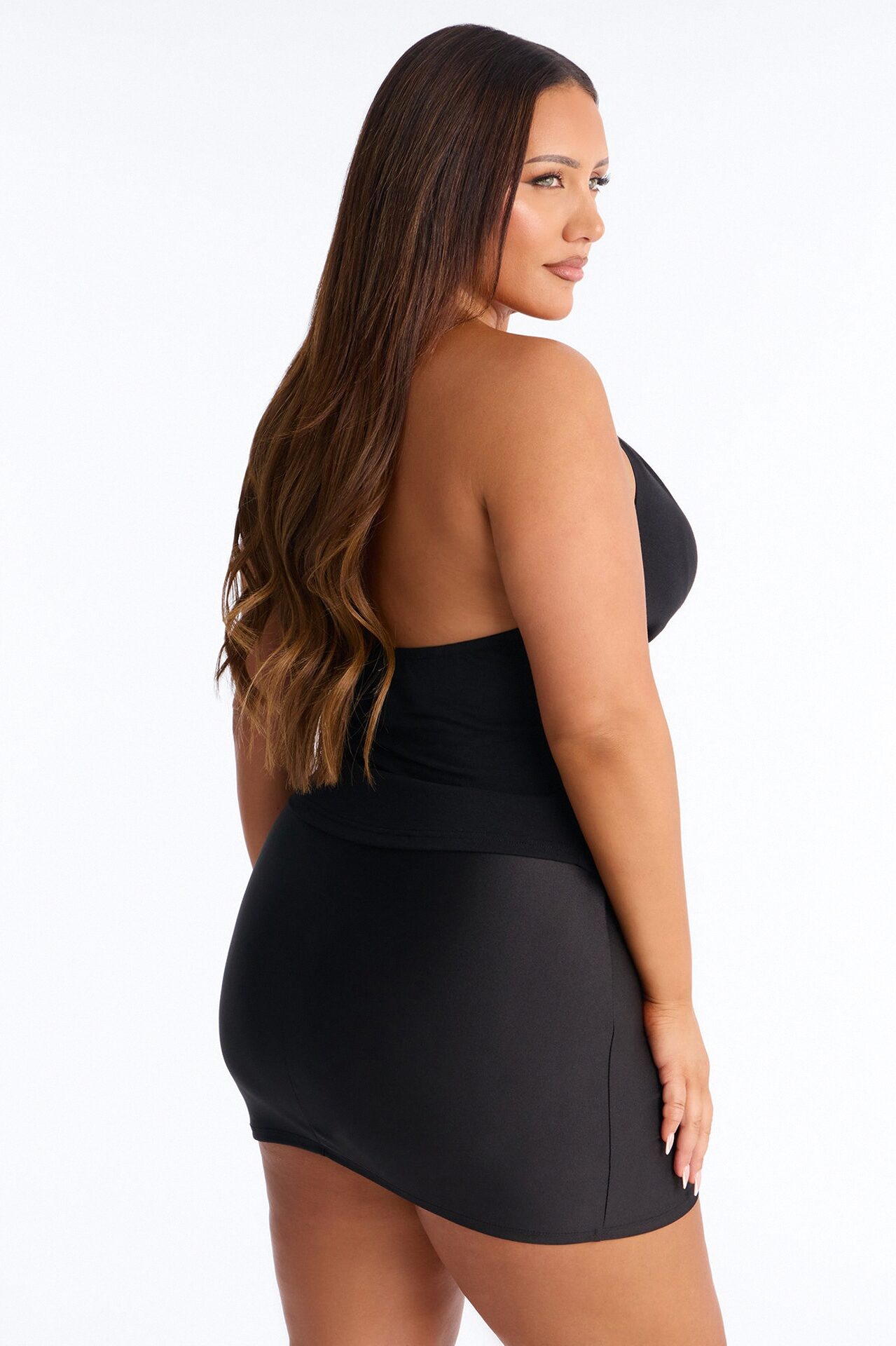 Cammy Cowl Neck Halter Top - Black