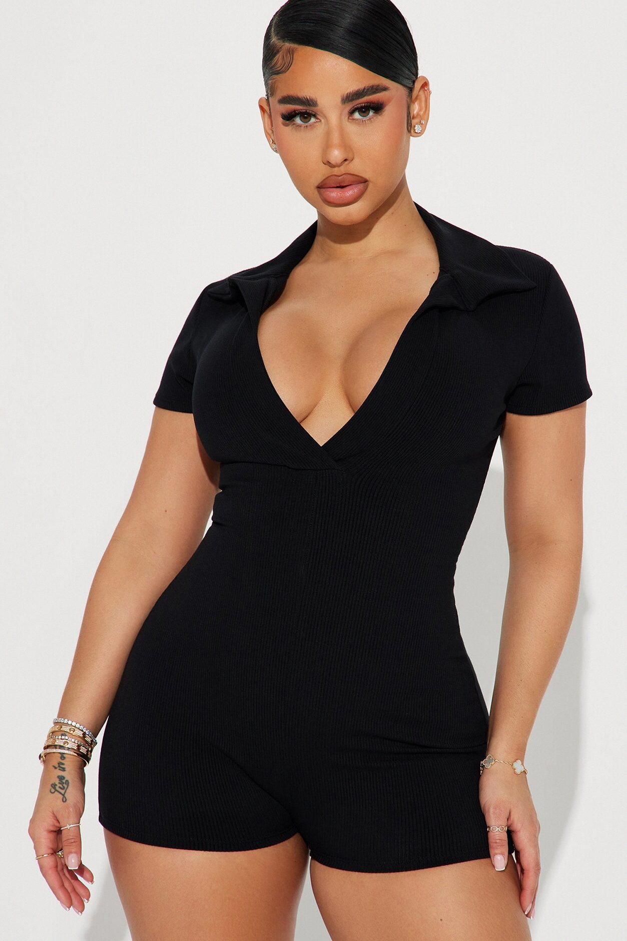 Shantel Snatched Romper - Black