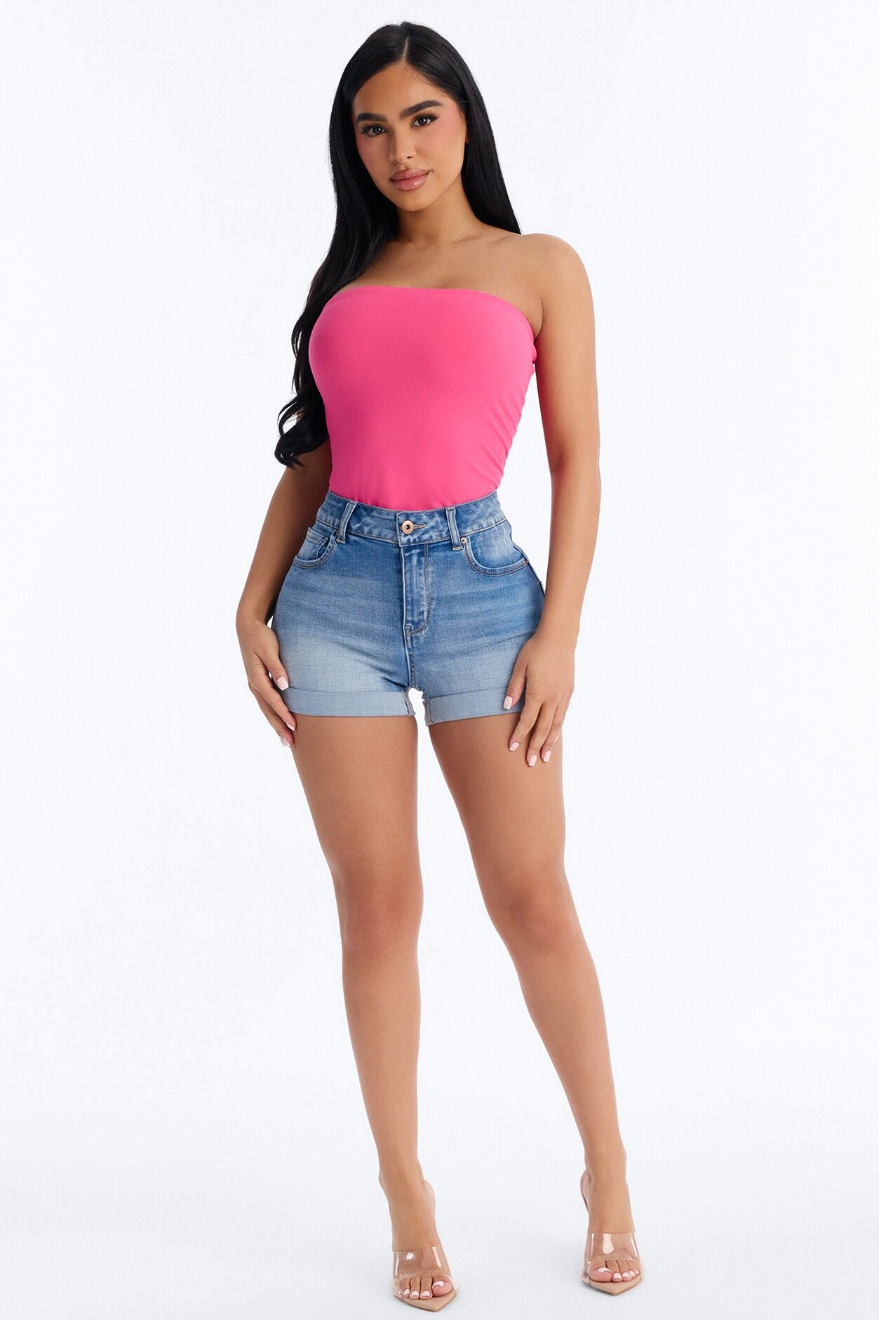 Veronica Double Lined Tube Top - Fuchsia
