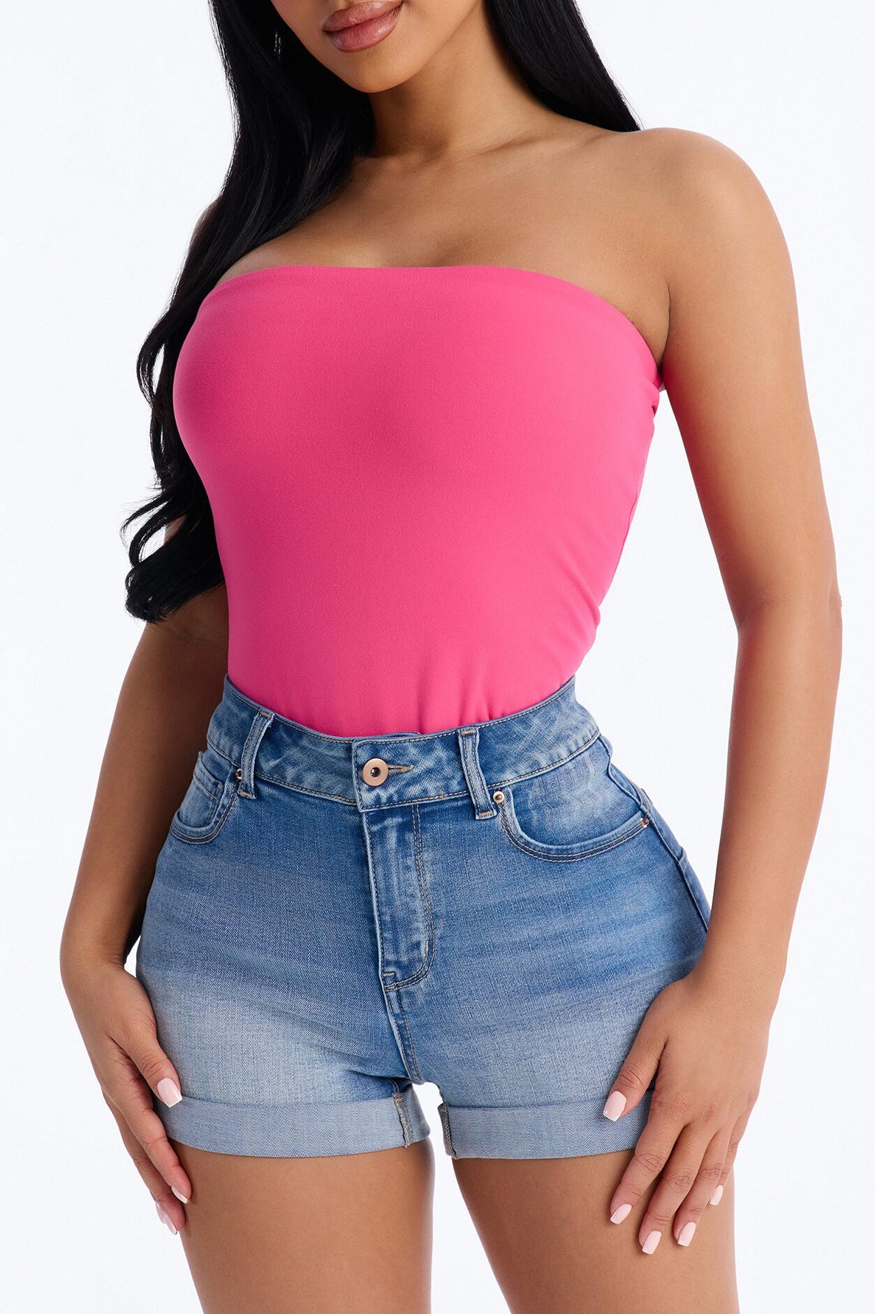 Veronica Double Lined Tube Top - Fuchsia