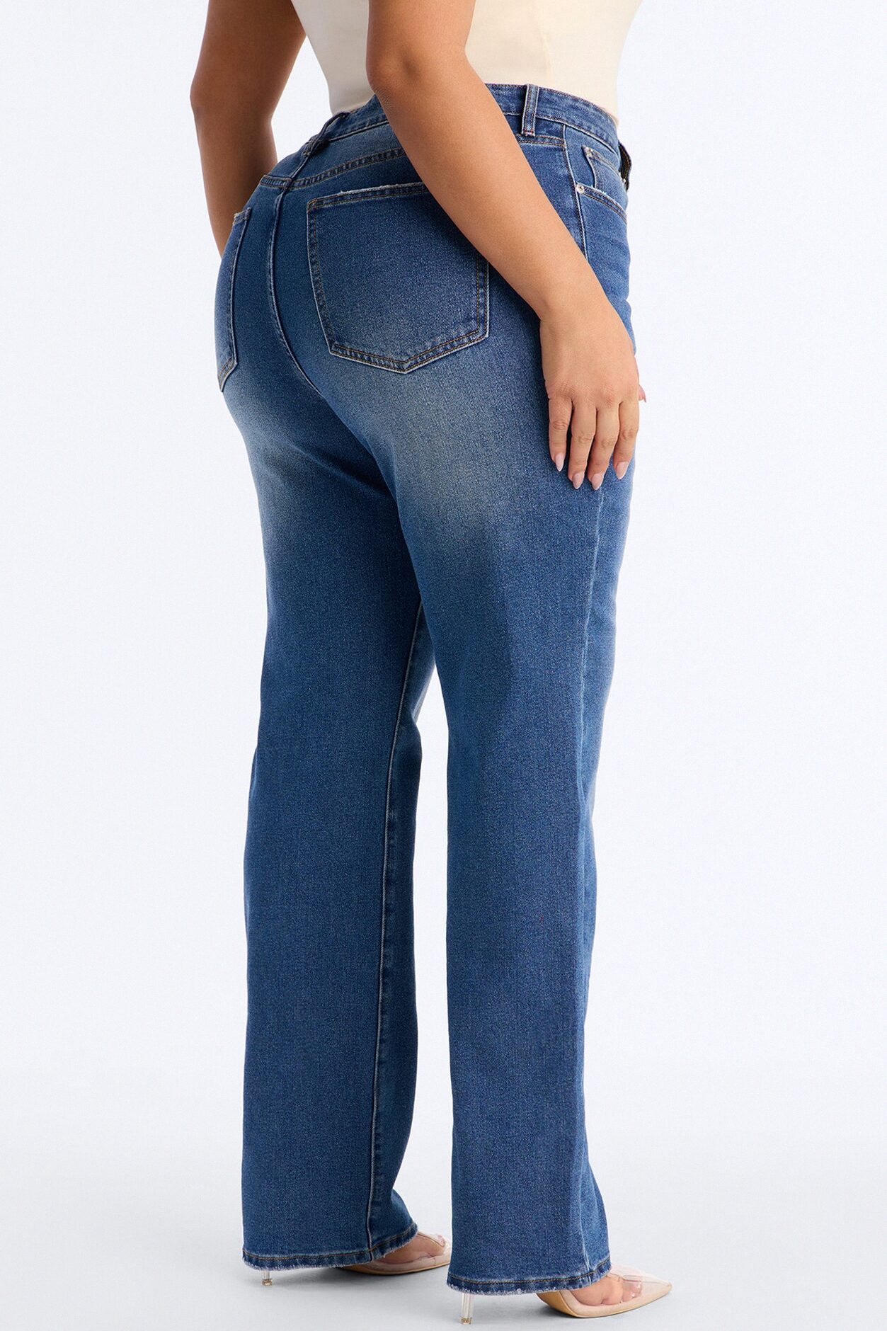 Little Havana Stretch Straight Leg Jeans - Dark Wash