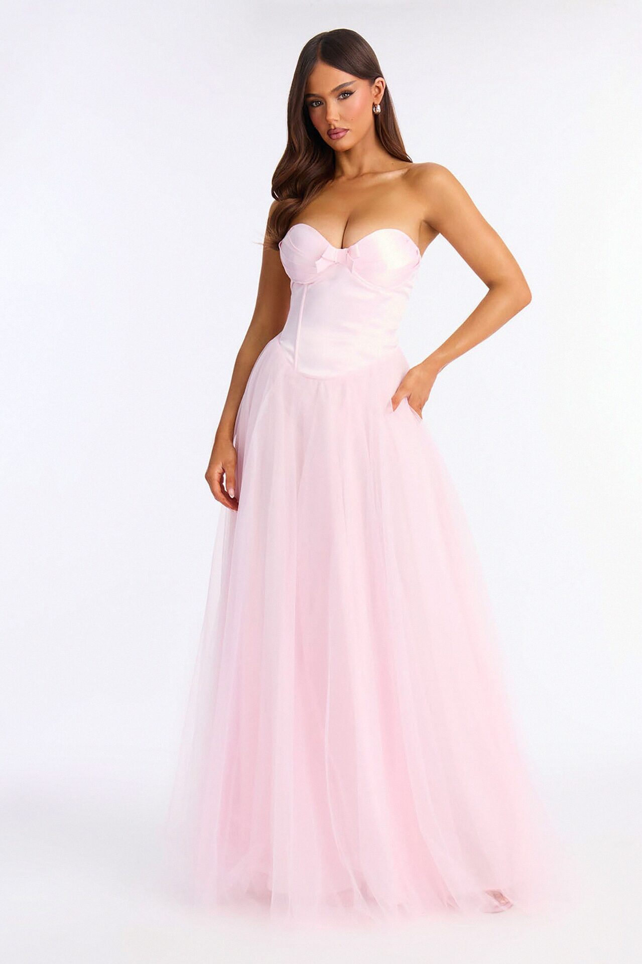 Sweet And Femme Tulle Gown - Pink
